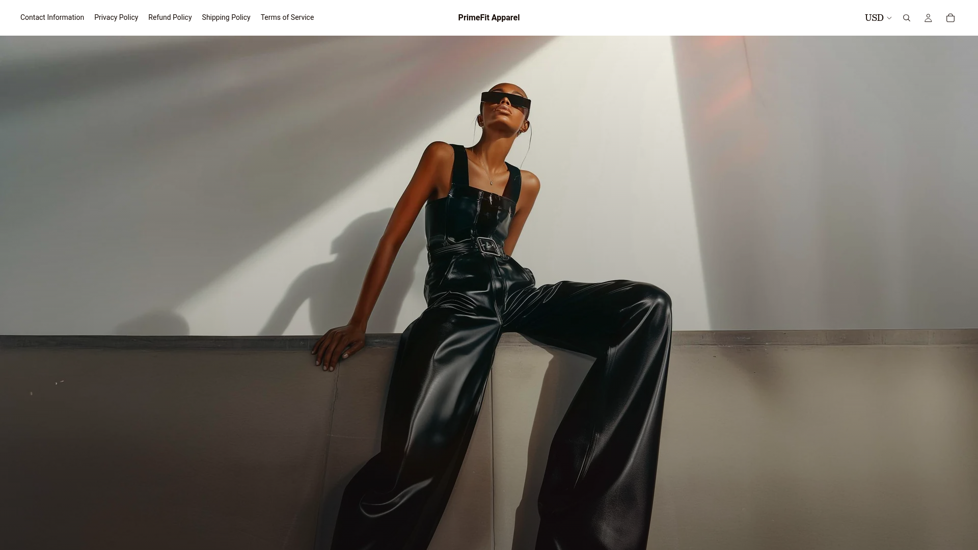 website screenshot of https://primefitapparel.shop/