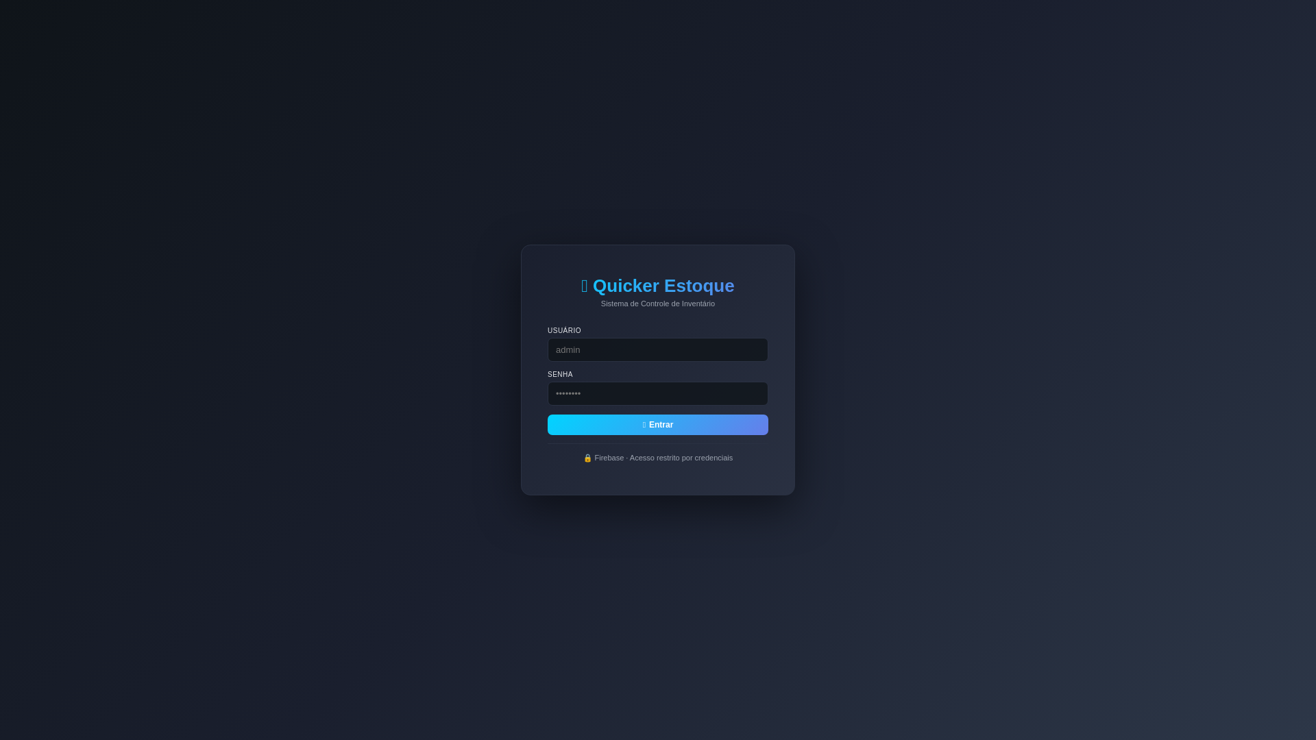 website screenshot of https://quickerestoque.com.br/
