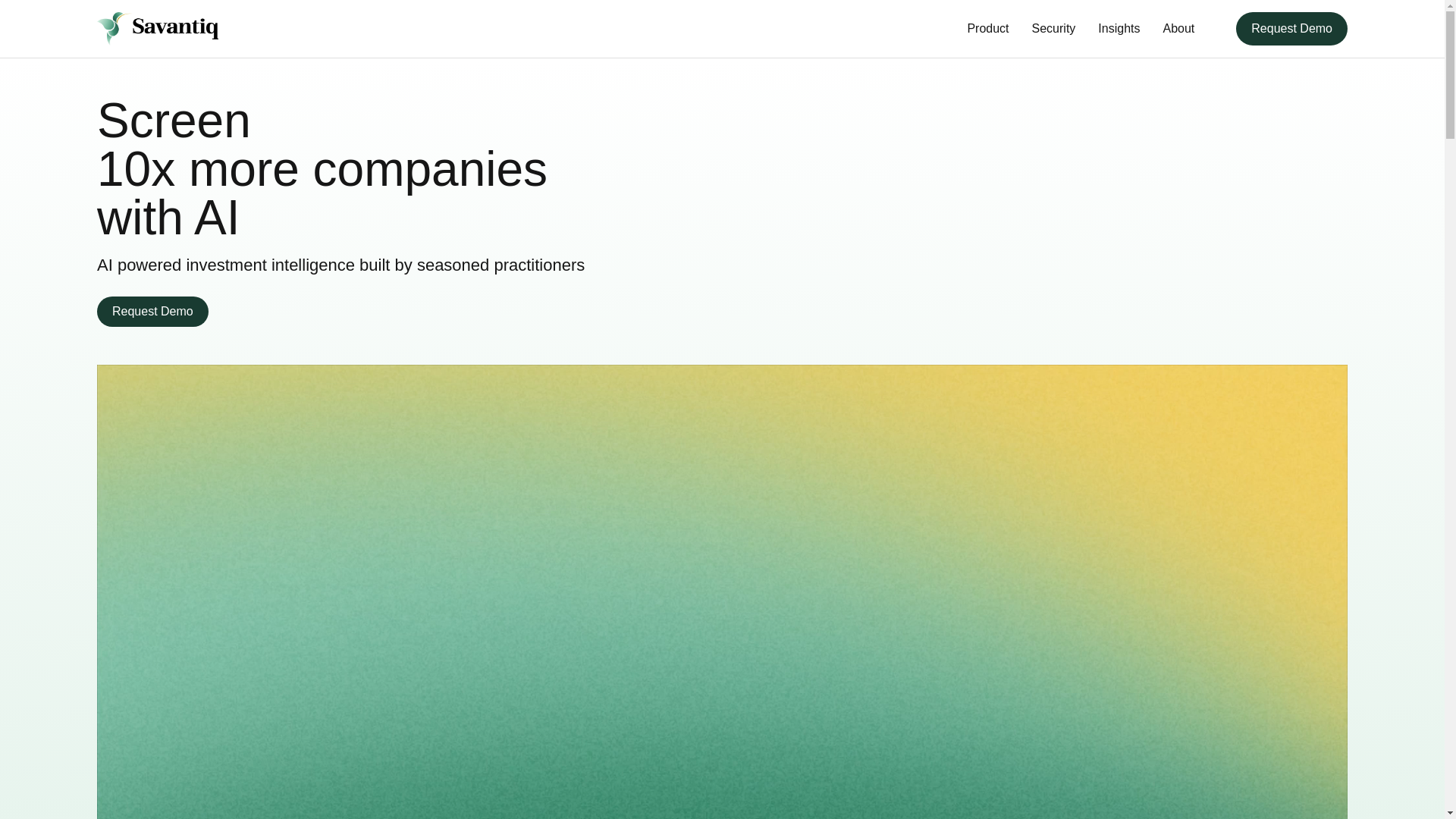 website screenshot of https://savantiq.ai/