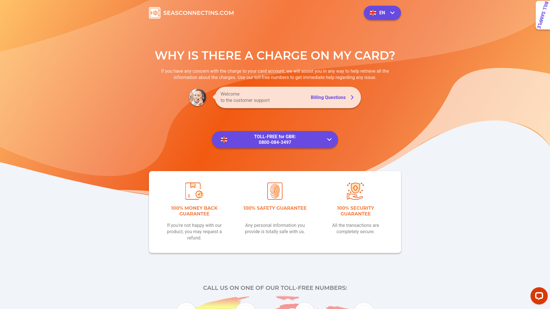 website screenshot of https://seasconnectins.com
