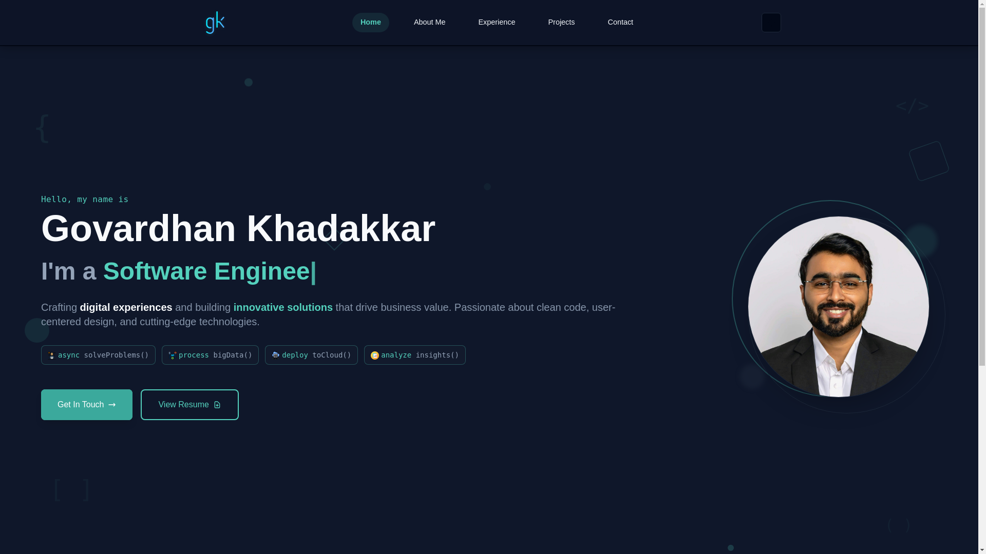 website screenshot of https://govardhan-khadakkar.com/