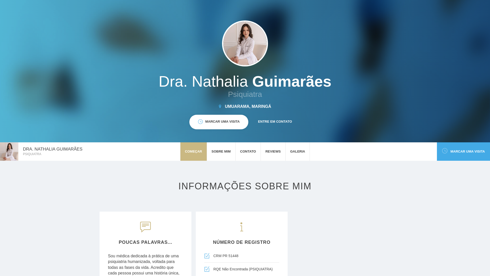 website screenshot of https://dranathaliaguimaraes.com