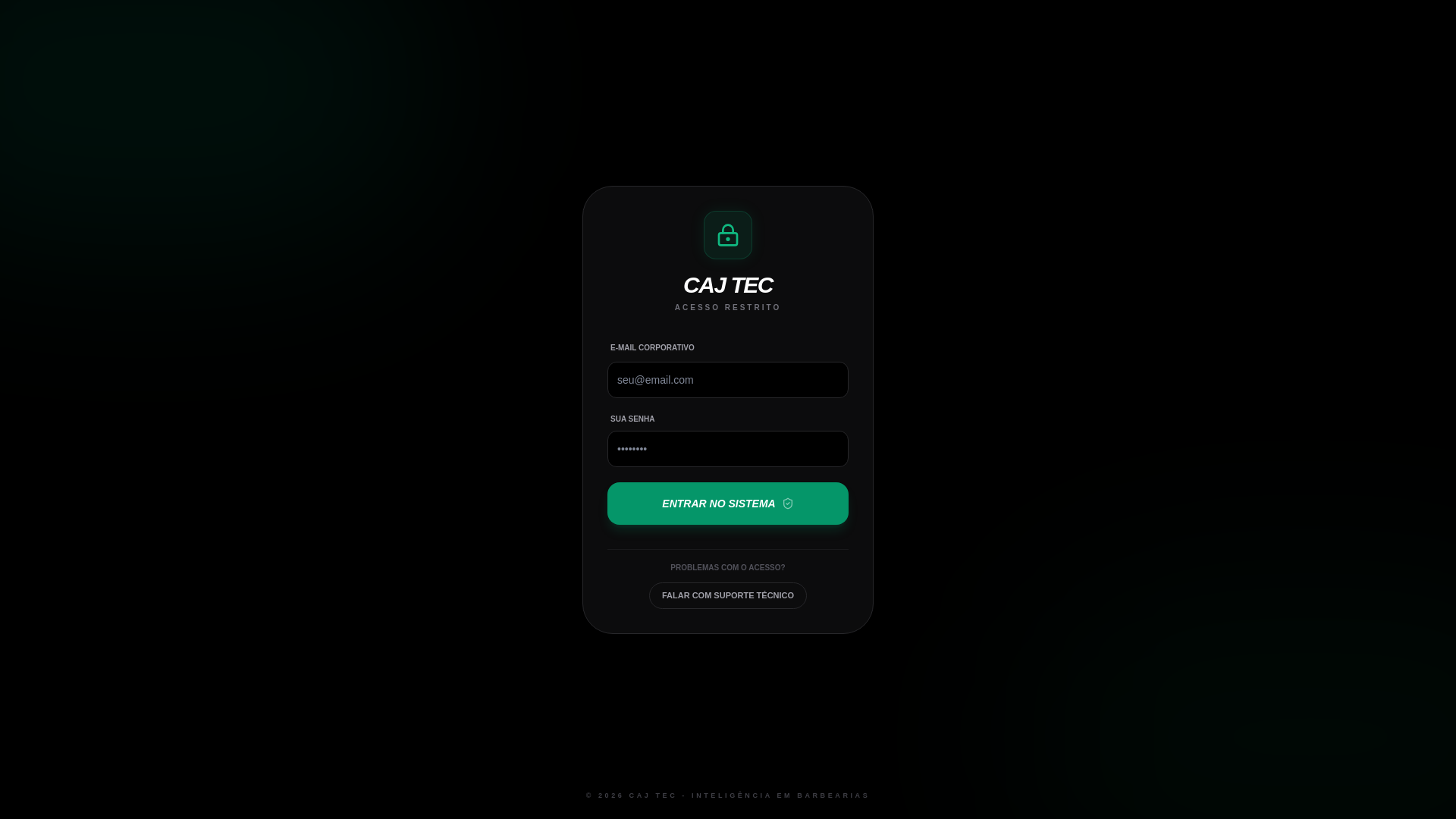 website screenshot of https://cajtech.net.br