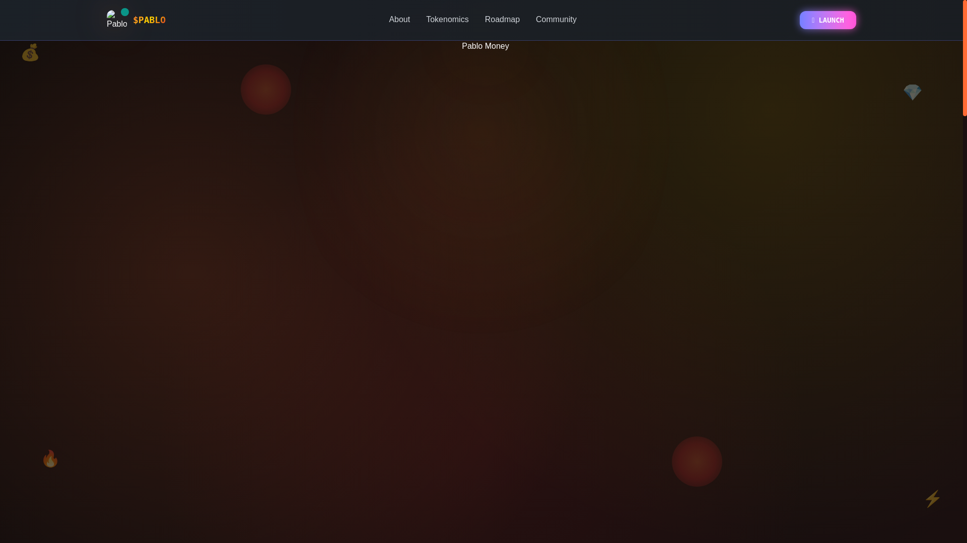 website screenshot of https://pablotoken.fun/