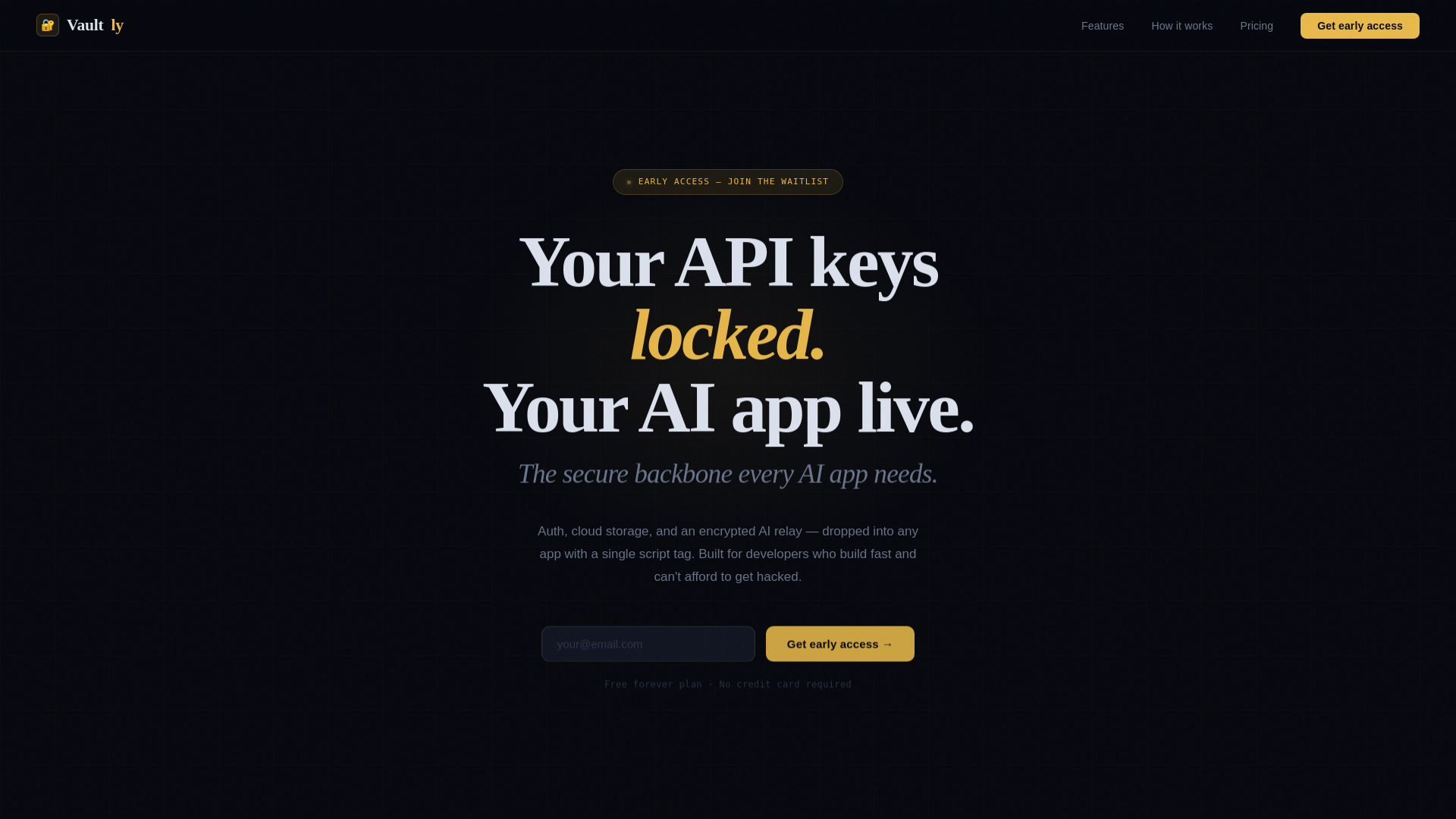 website screenshot of https://vaultly.pages.dev/