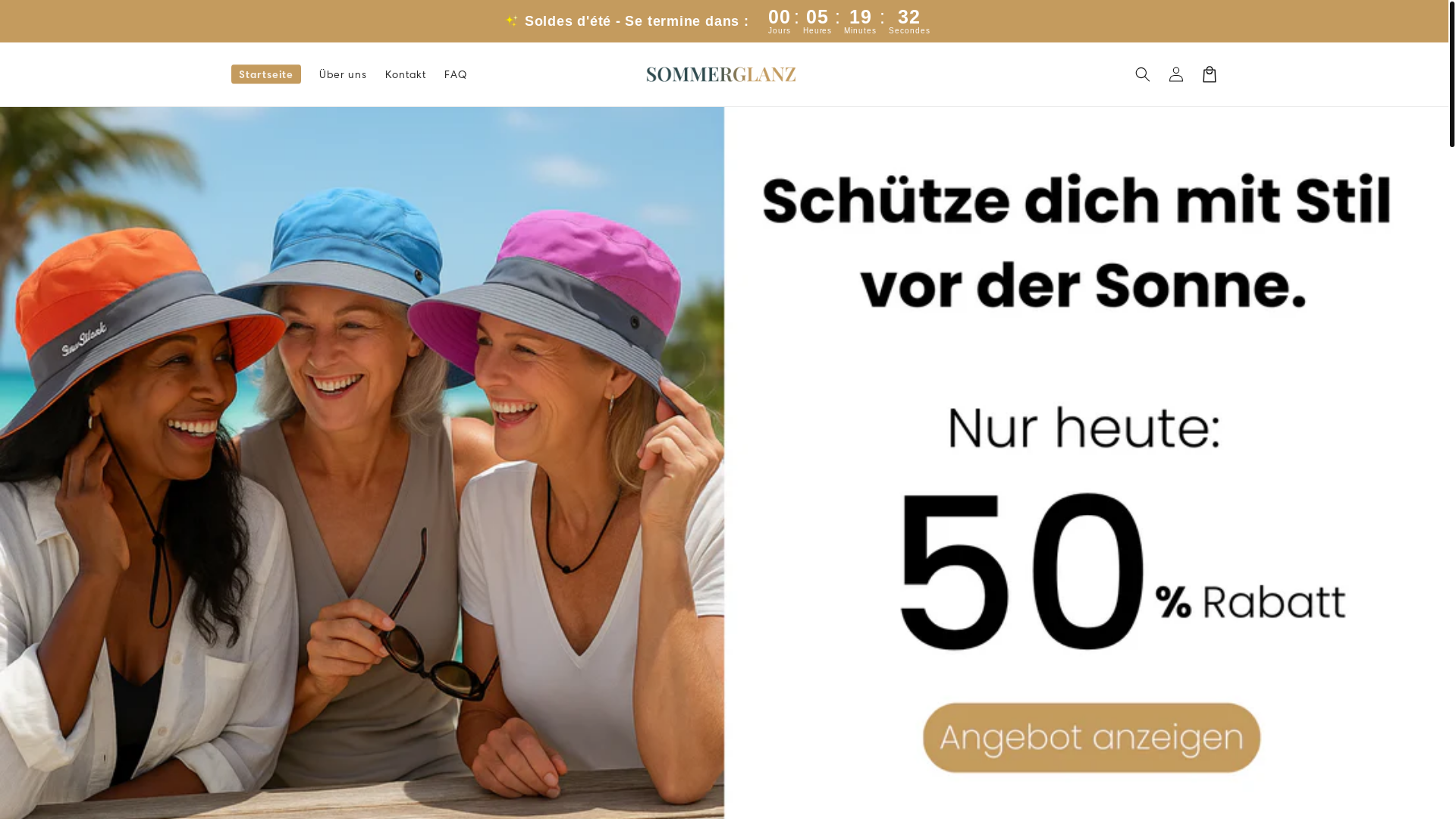 website screenshot of https://somerglanz.com/