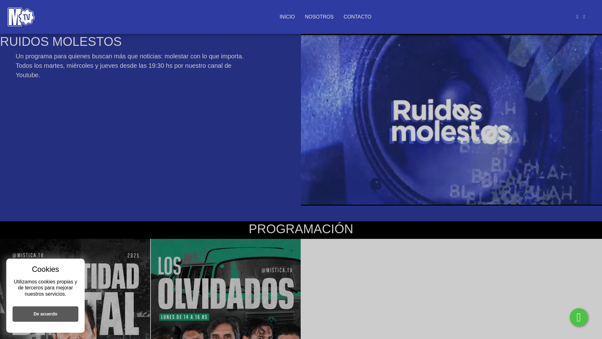 website screenshot of https://misticatv.com.ar/