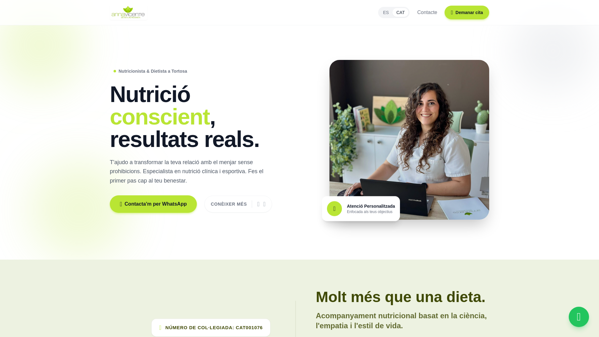 website screenshot of https://annavicente.com