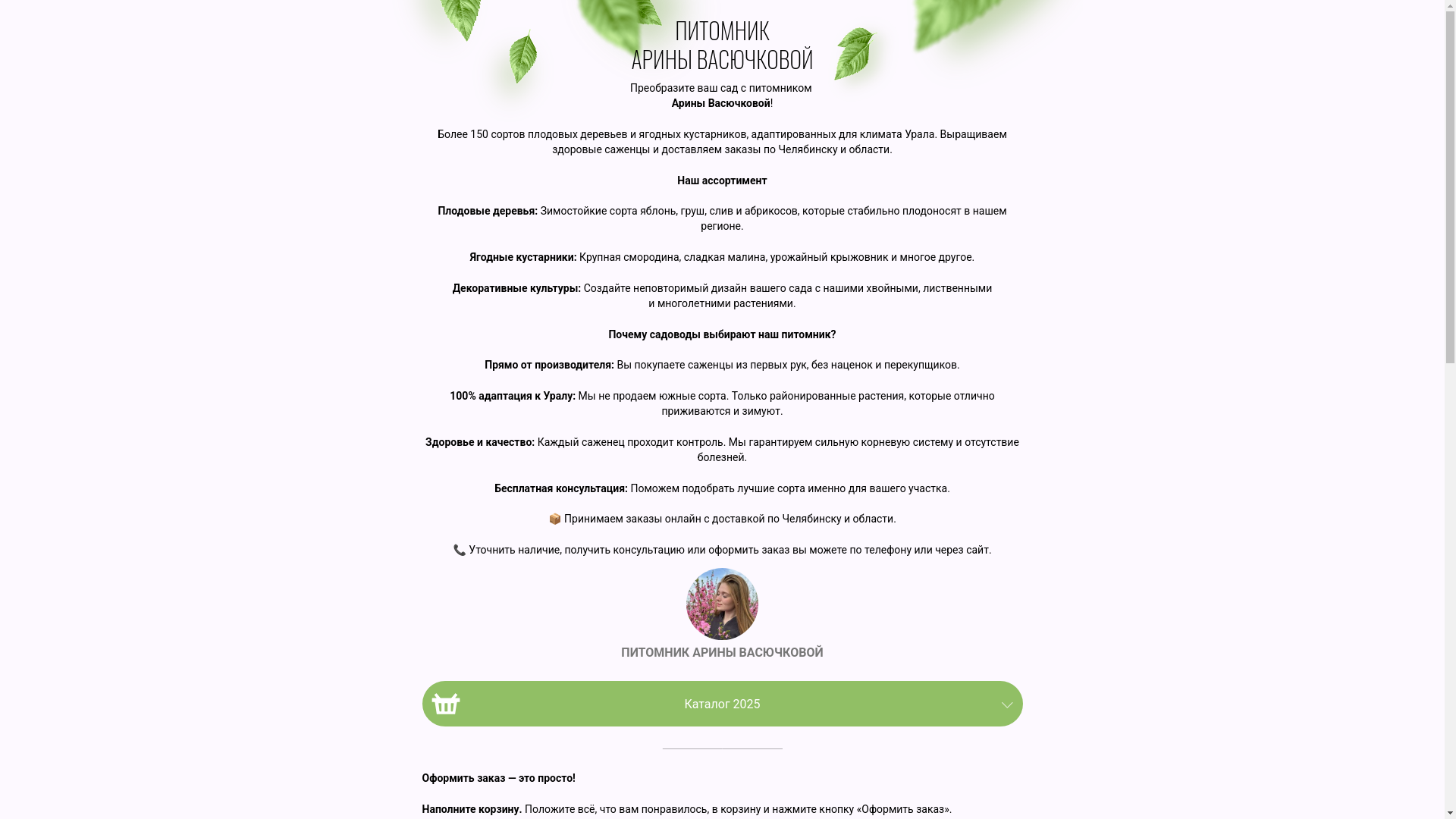 website screenshot of https://arinavasyuchkova.ru/