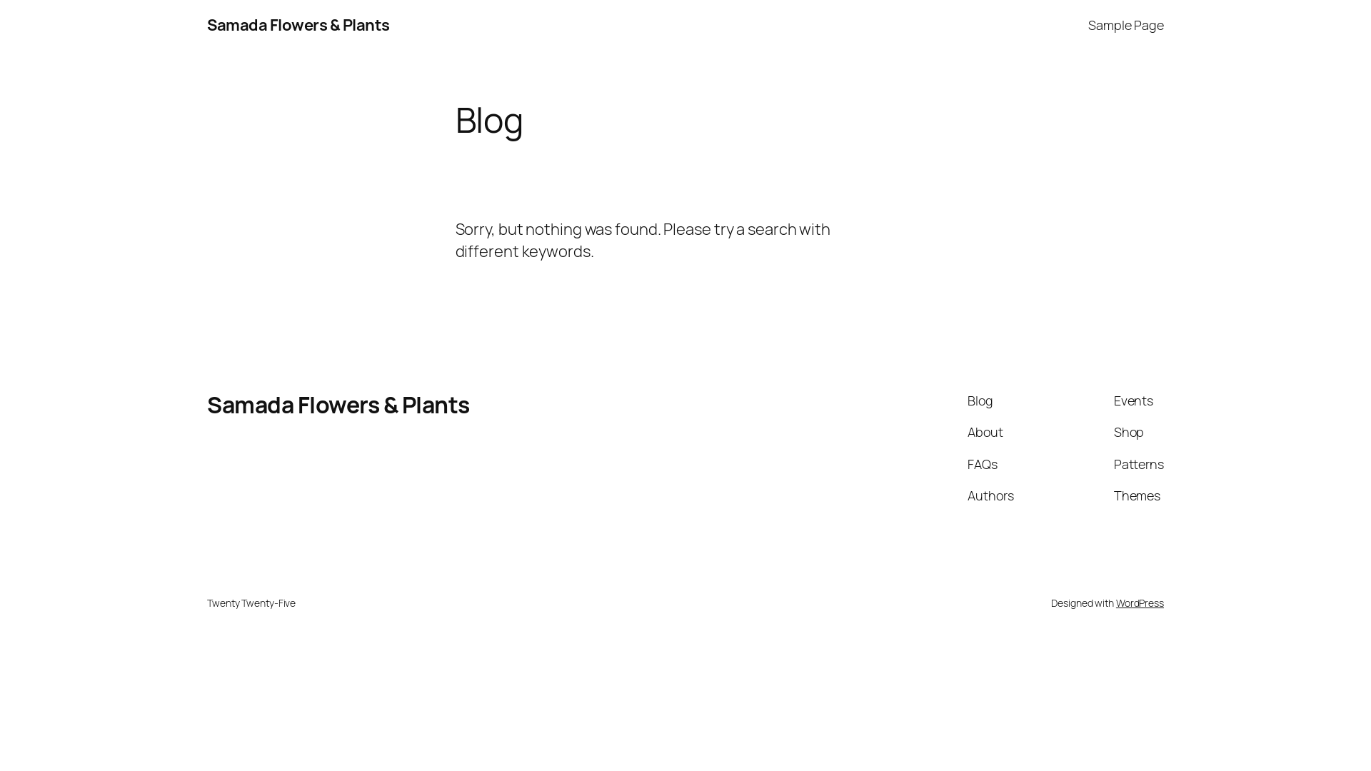 website screenshot of https://samadaflowersandplants.nl/