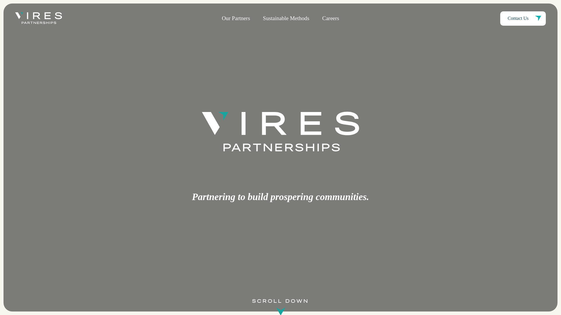 website screenshot of https://virespartnerships.com/