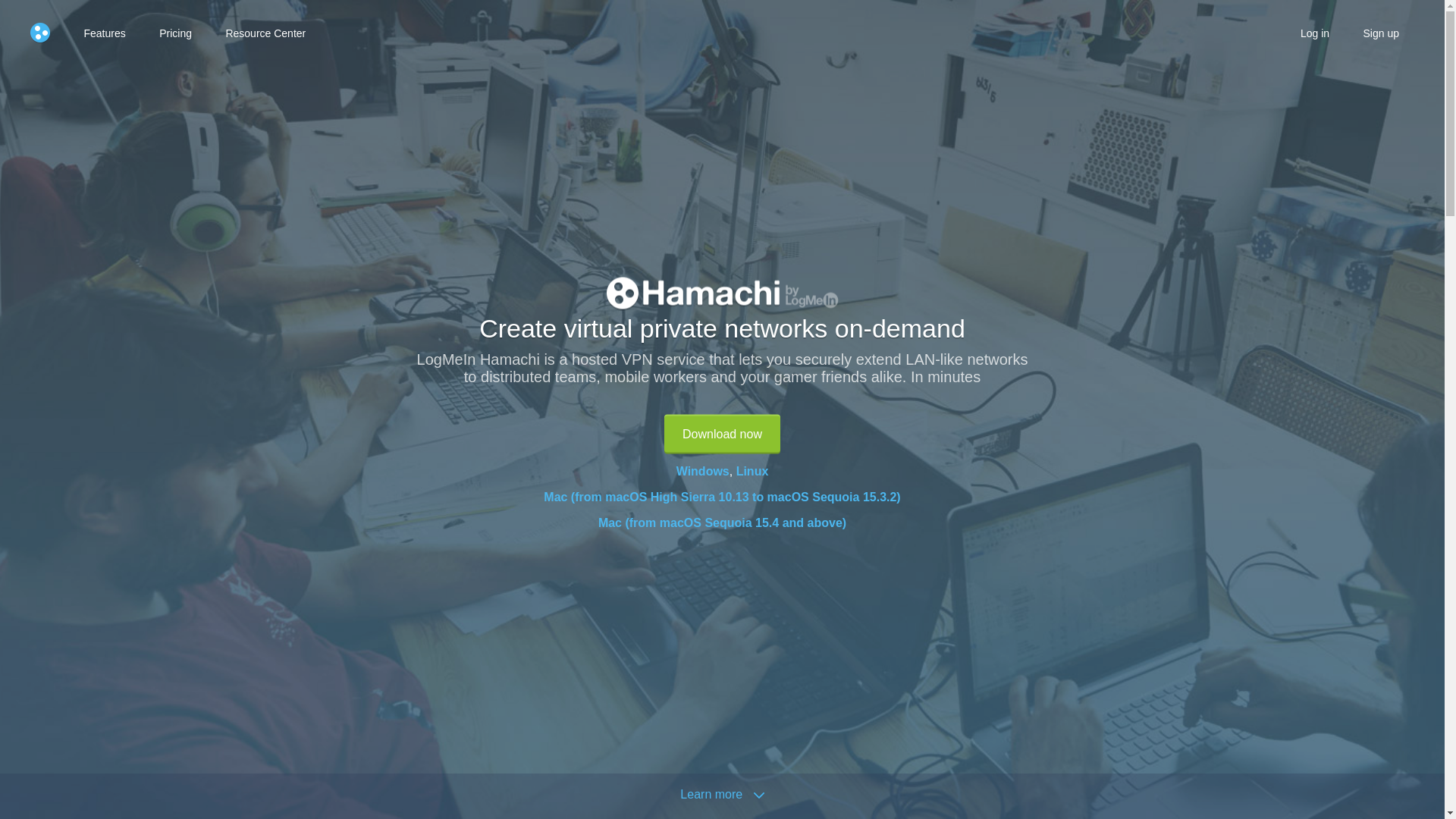 website screenshot of https://www.vpn.net/