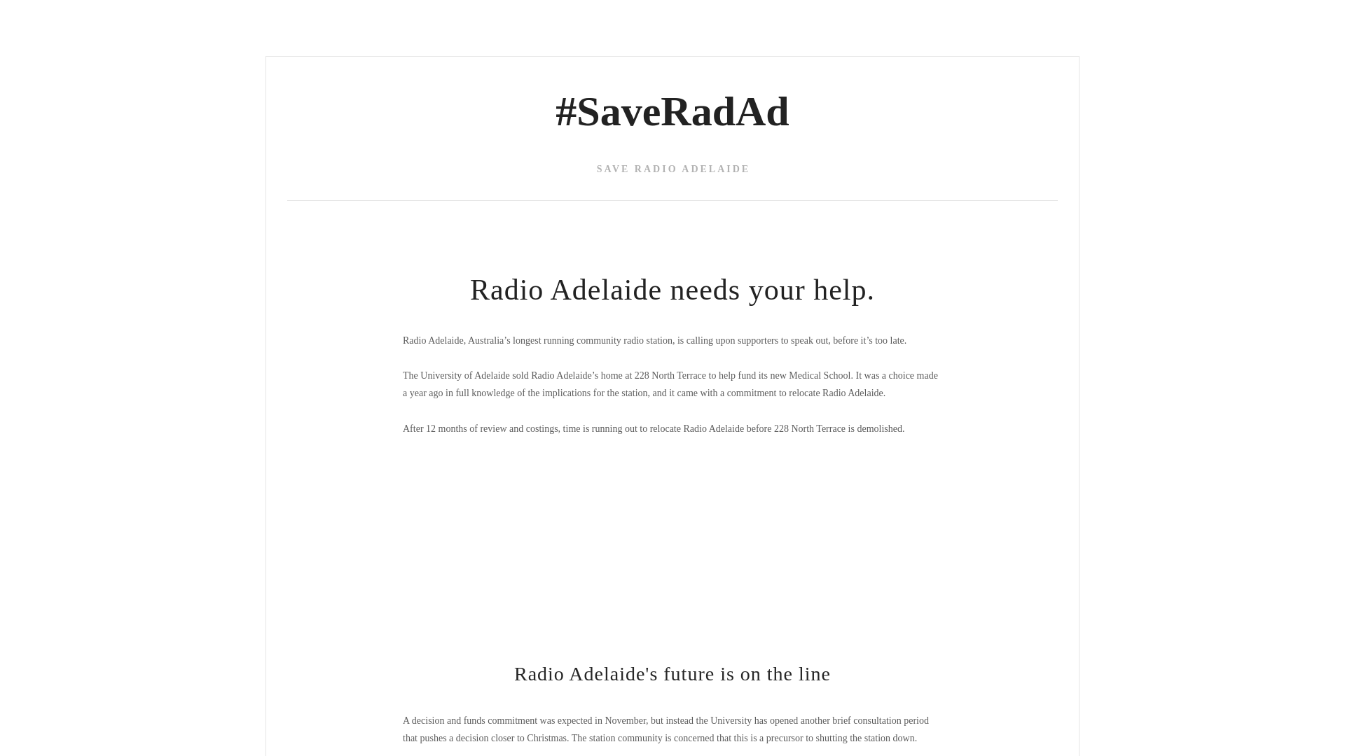 website screenshot of https://saveradioadelaide-org.pages.dev/
