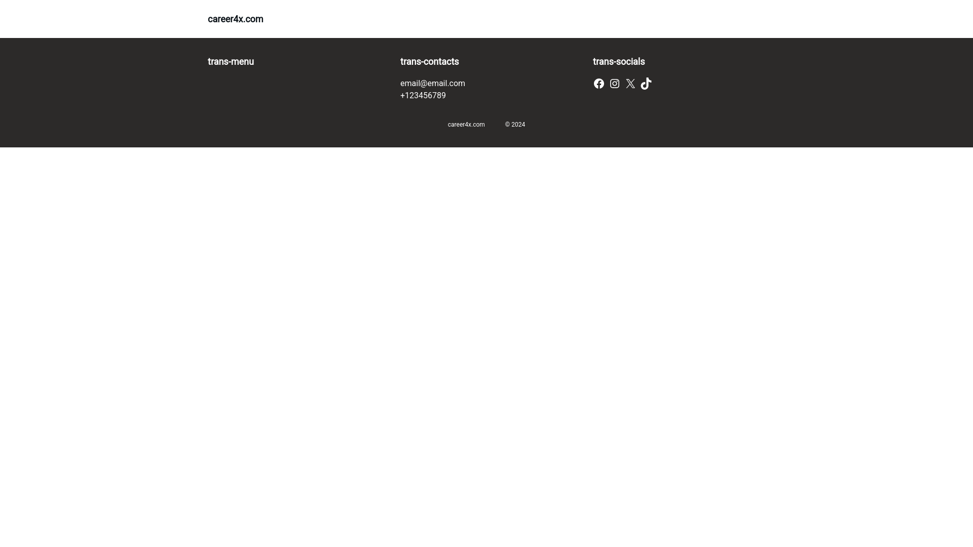 website screenshot of https://career4x.com/
