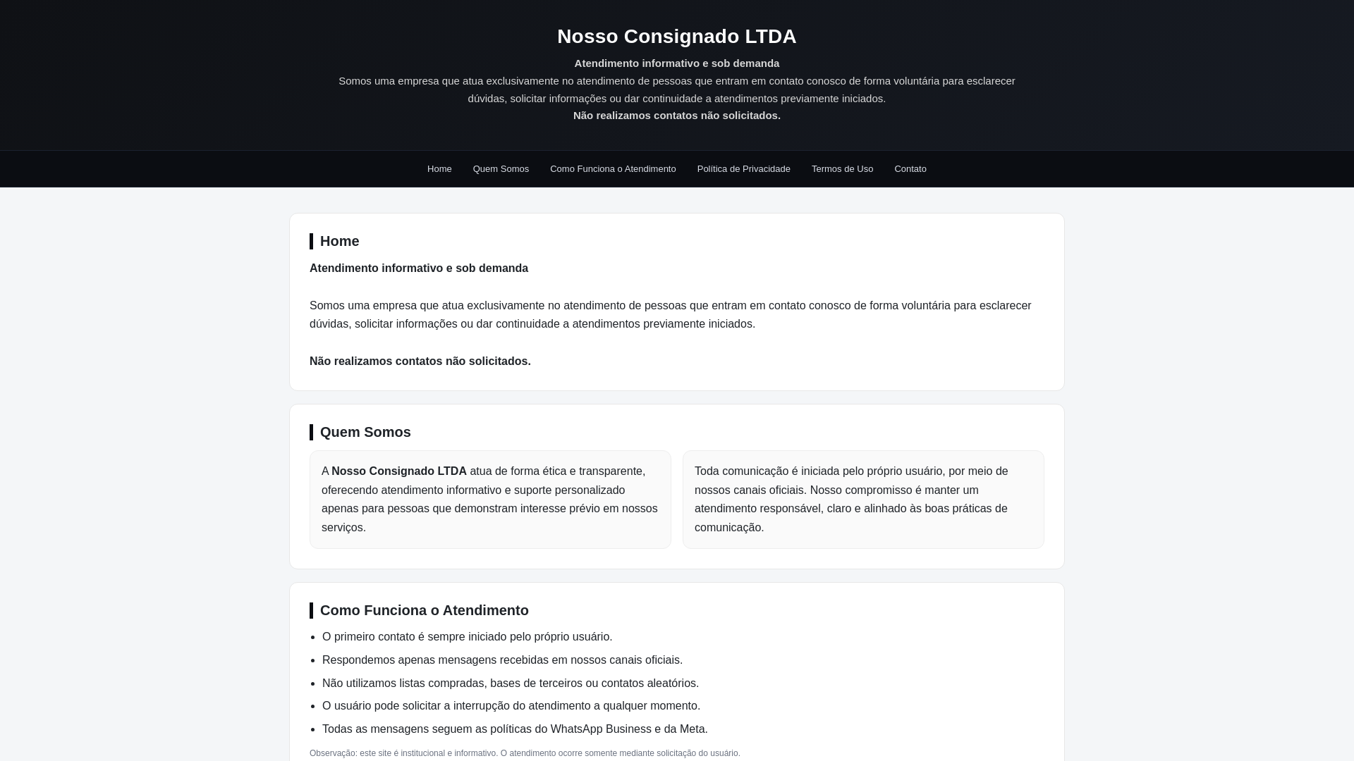 website screenshot of https://nossoconsignadoltda001.pages.dev/
