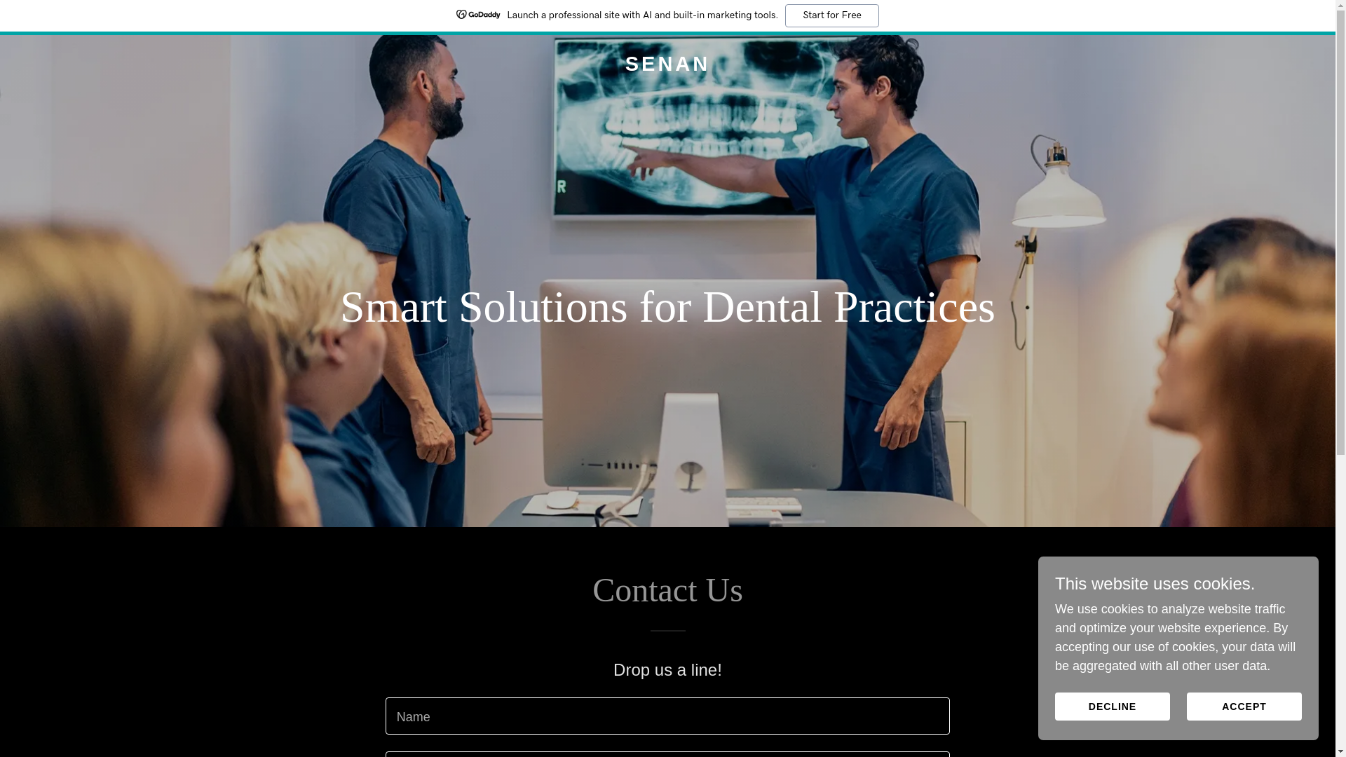 website screenshot of https://senandental.co.uk/
