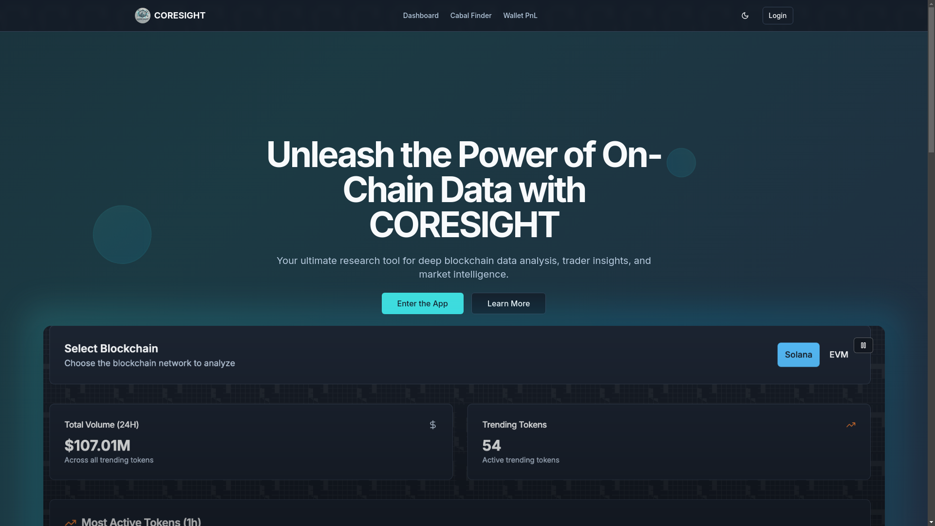 website screenshot of https://coresightbot.app/