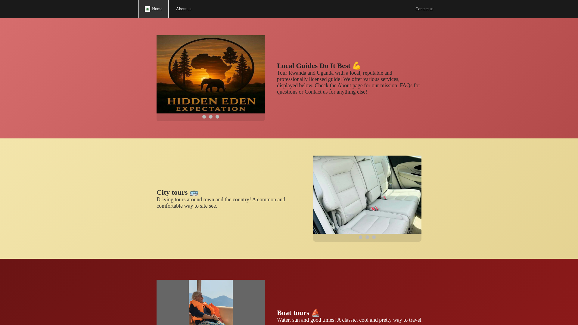 website screenshot of https://hiddenedenafrica.com/