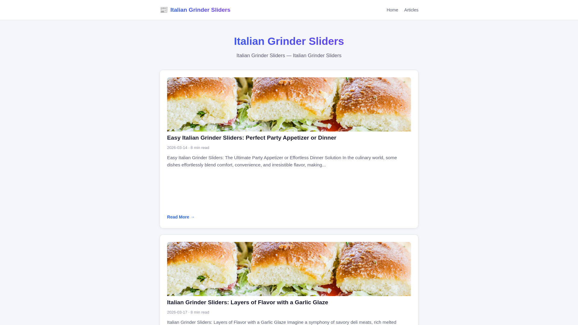 website screenshot of https://italian-grinder-sliders.pages.dev/