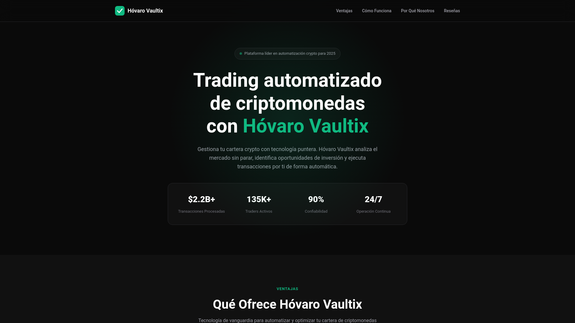 website screenshot of https://hovarovaultix.com/