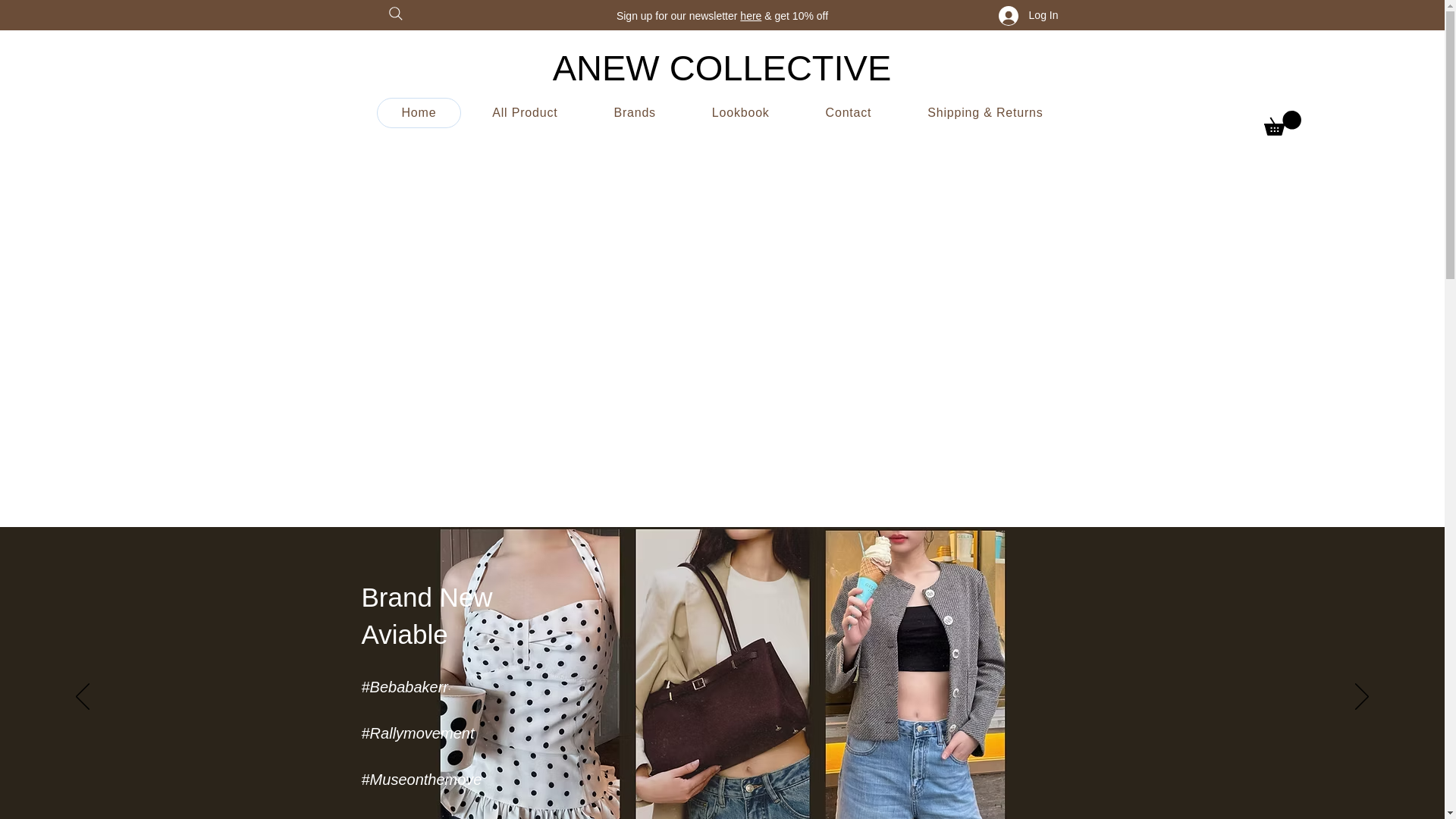 website screenshot of https://anewcollective.shop/