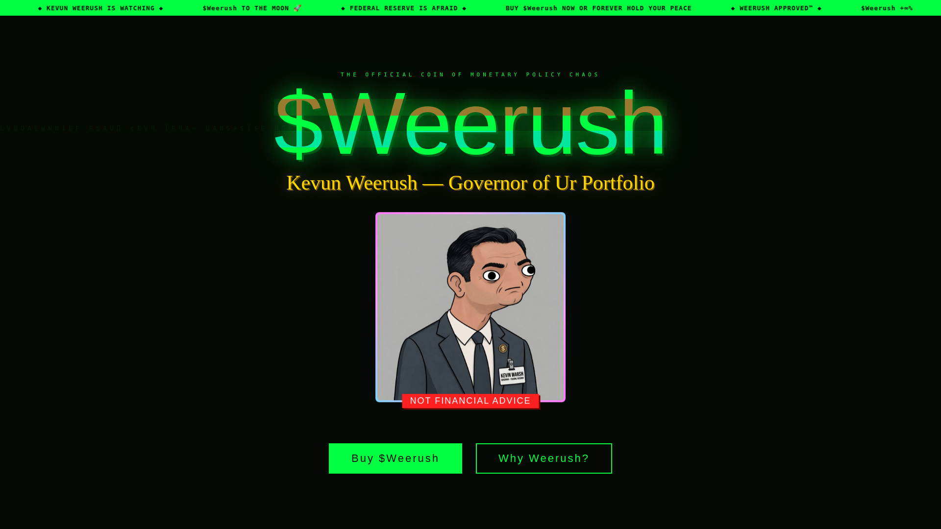 website screenshot of https://weerush.xyz/