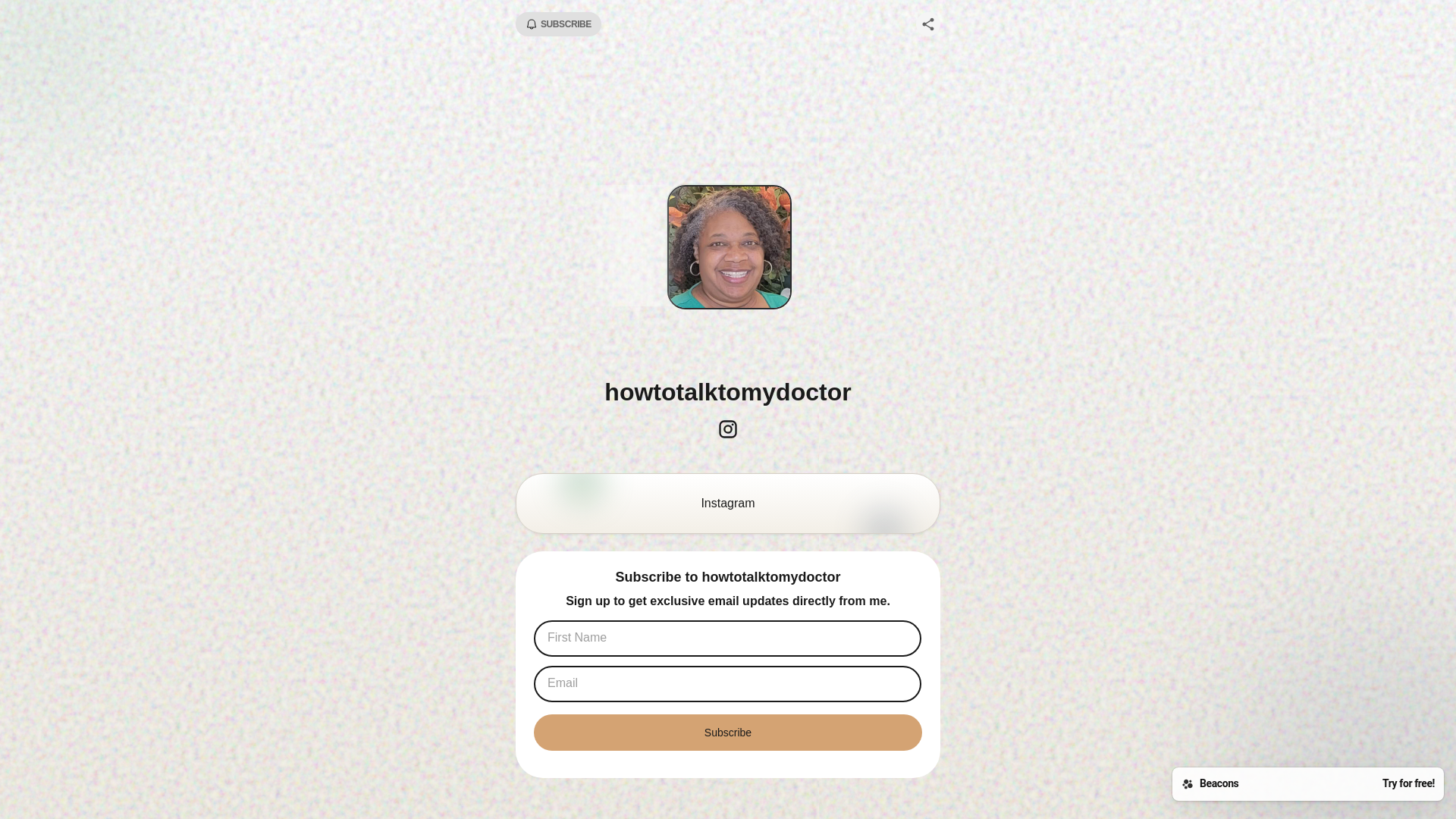 website screenshot of https://howtotalktomydoctor.com/
