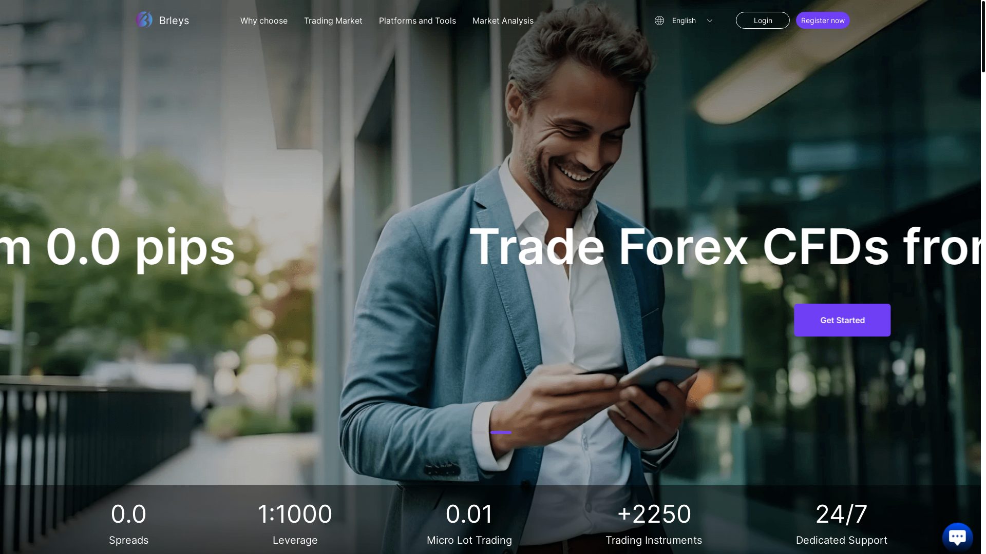 website screenshot of https://brleysdata.com/