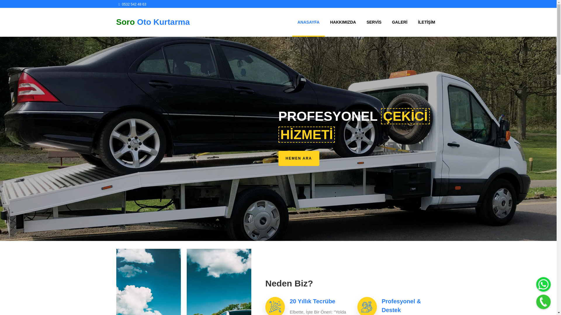 website screenshot of https://sorootokurtarma.com.tr/