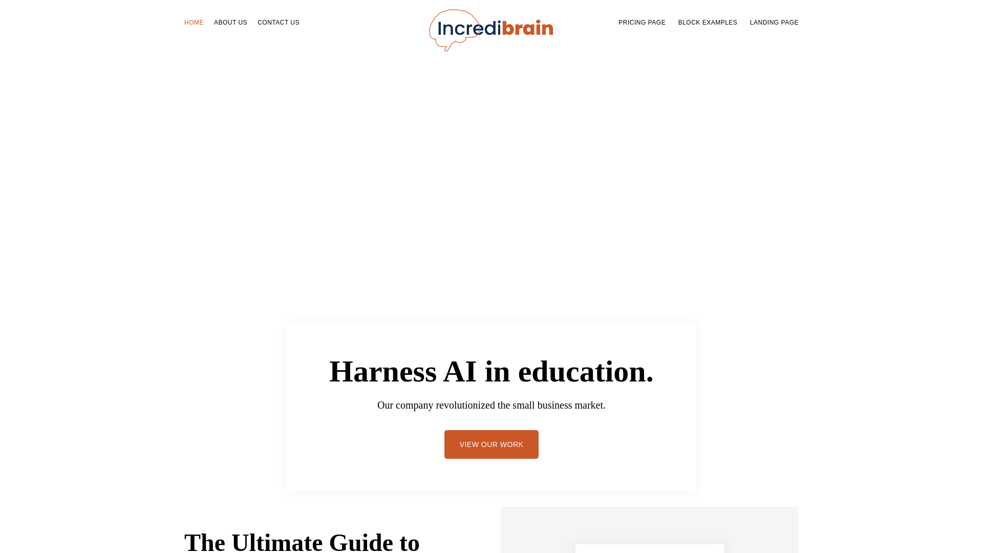 website screenshot of https://incredibrainai.com/