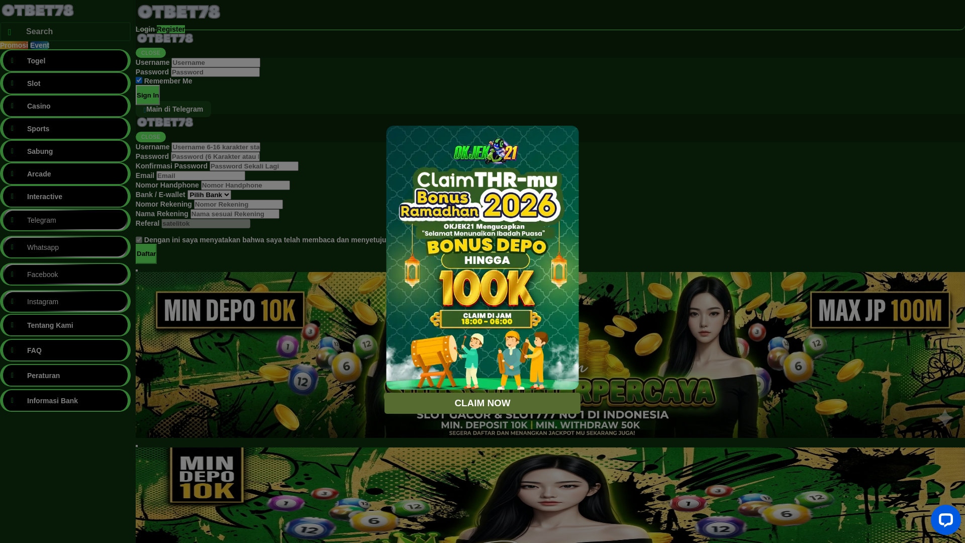 website screenshot of https://otbet78ok.com/