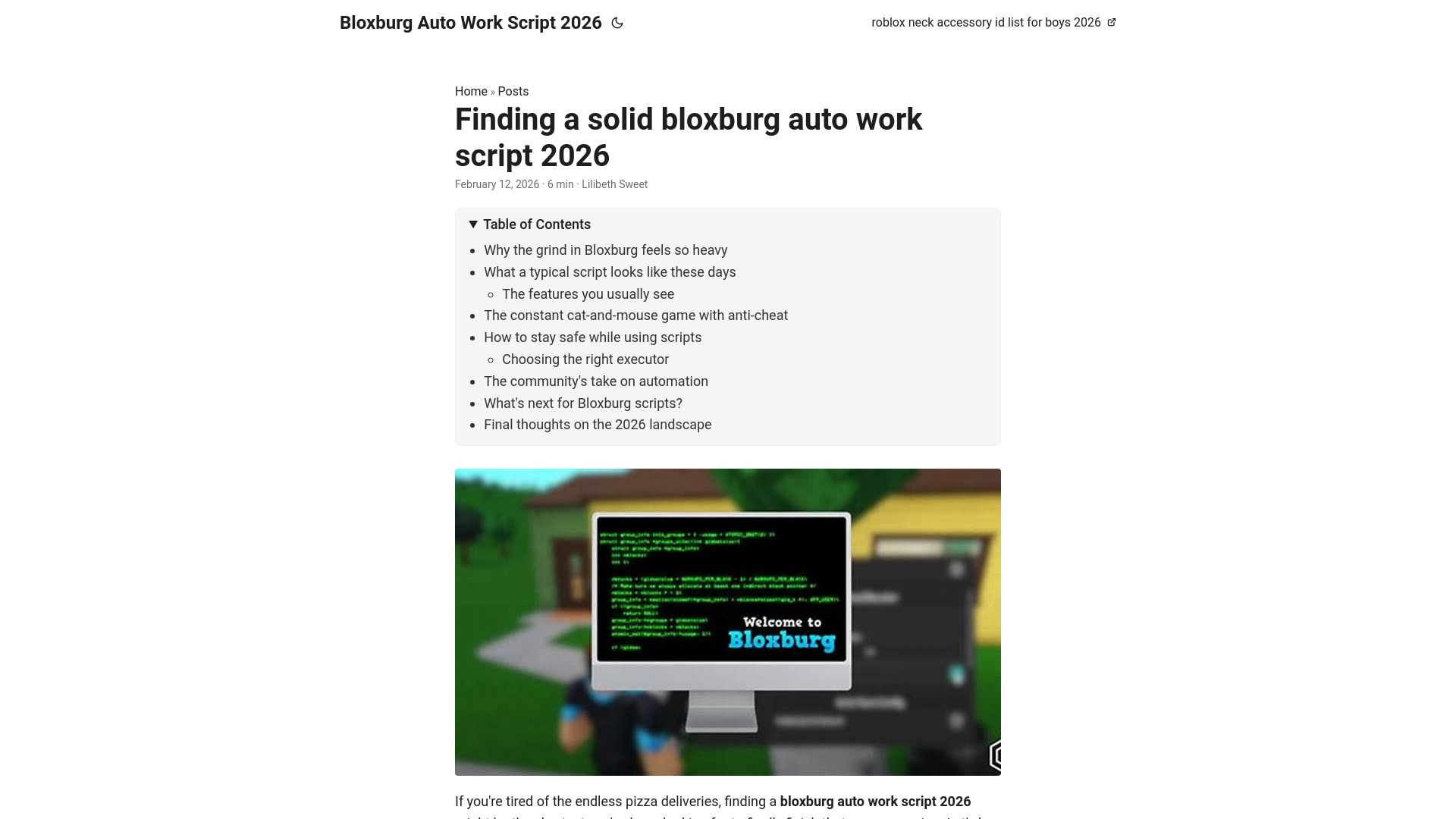 website screenshot of https://bloxburg-auto-work-script-2026.pages.dev/