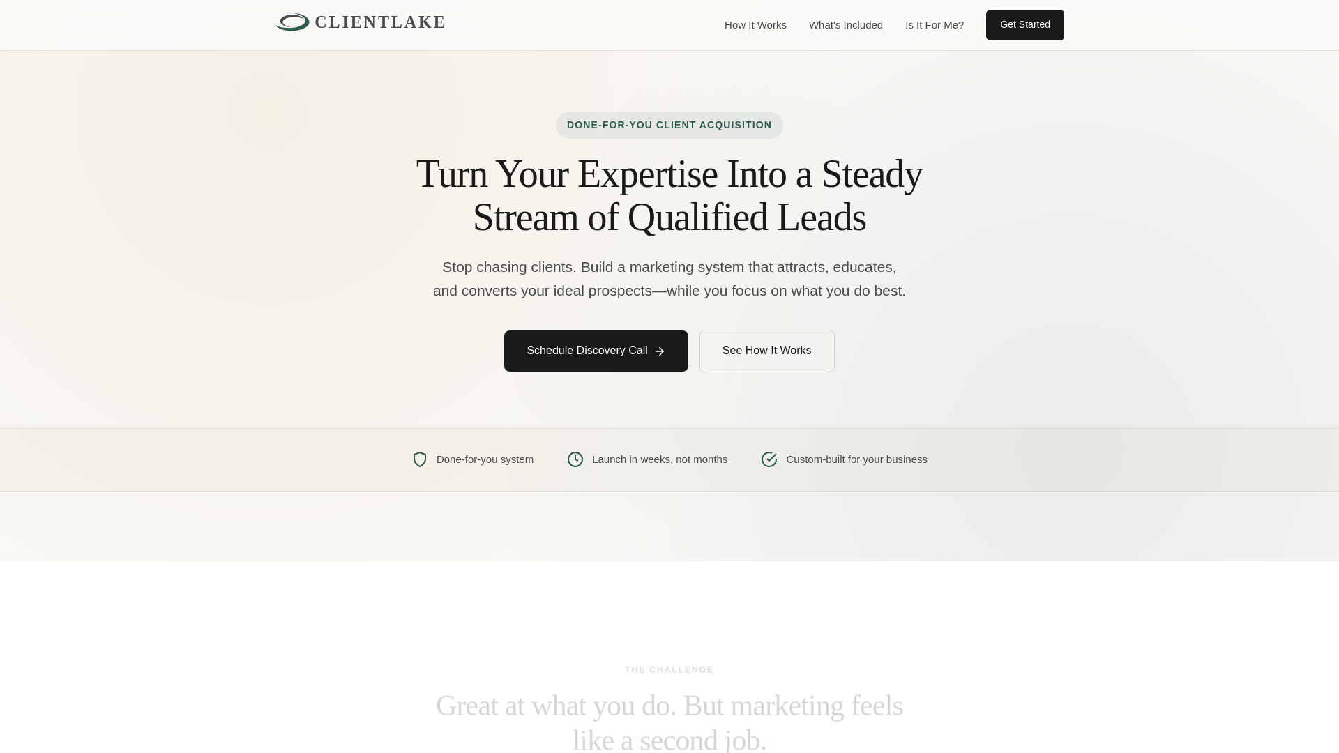 website screenshot of https://clientlake-site.pages.dev/