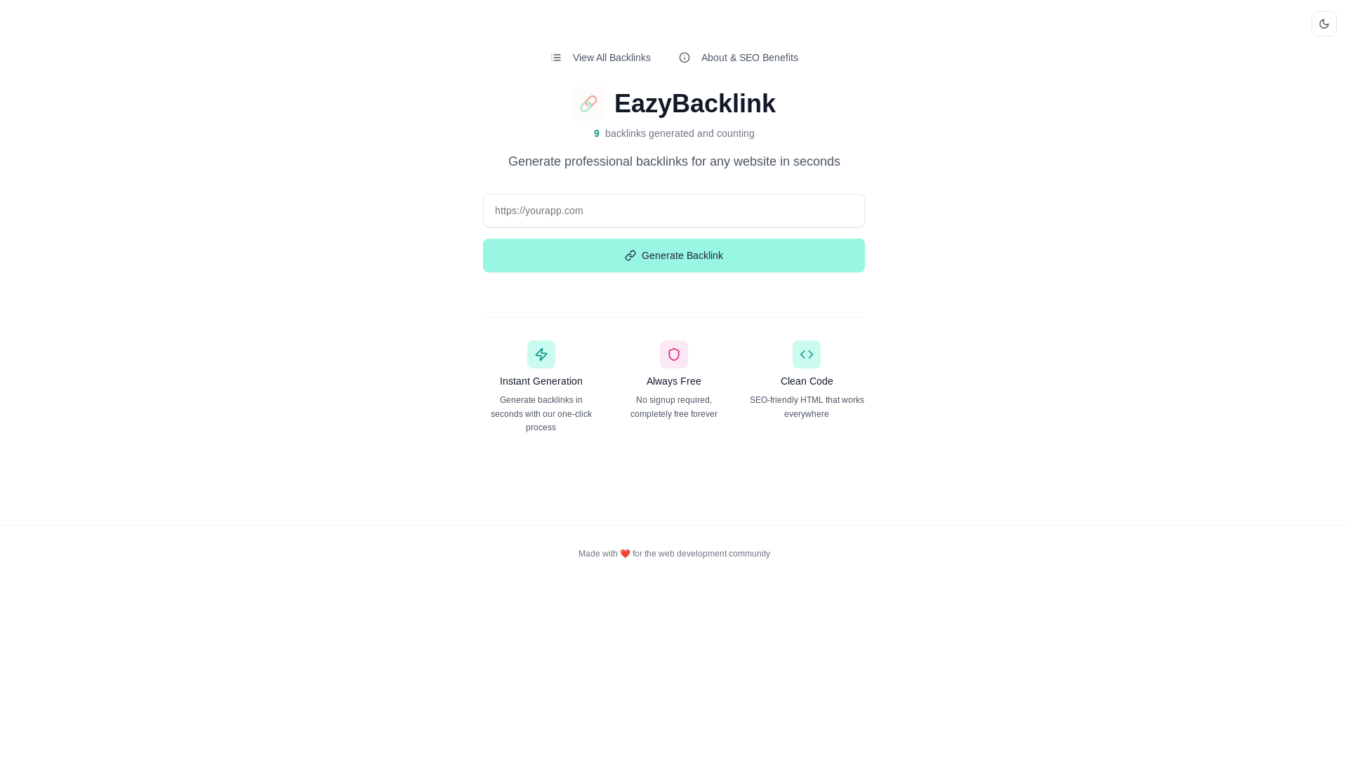 website screenshot of https://eazybacklink.com/