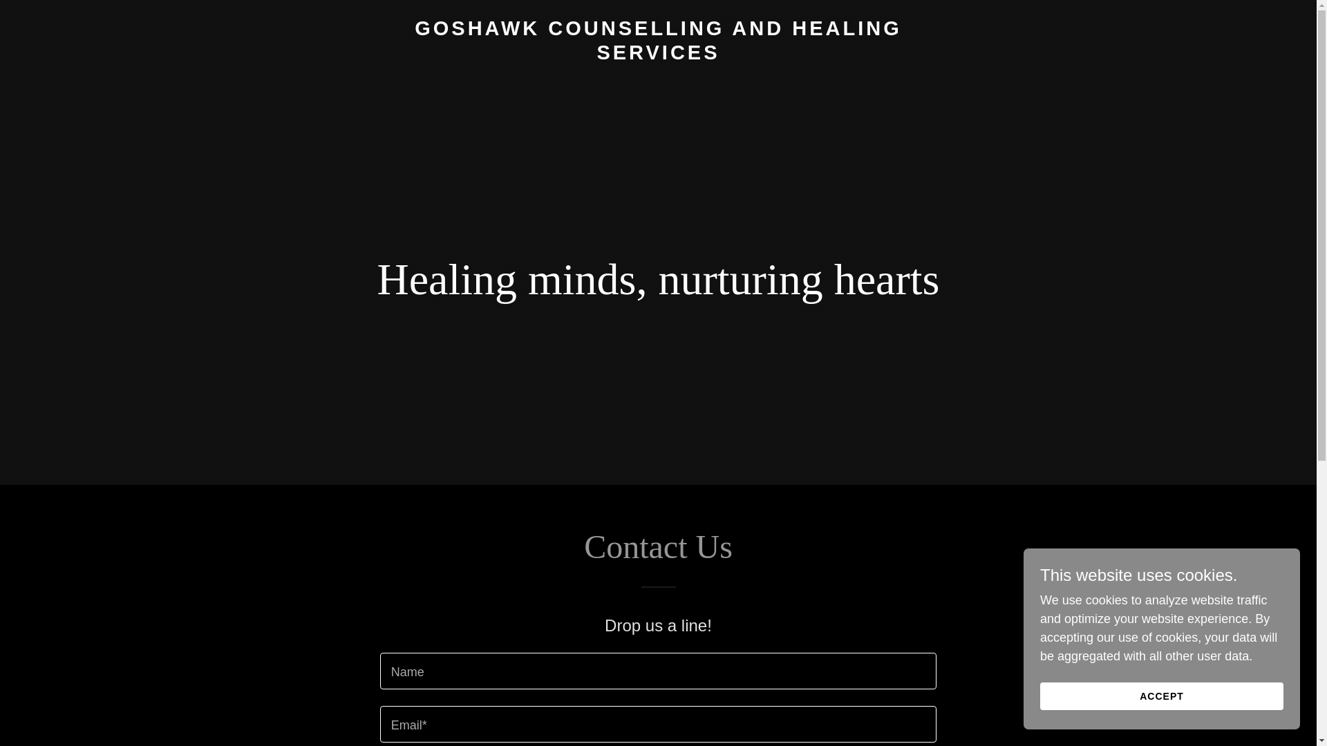website screenshot of https://goshawkcounselling.au/