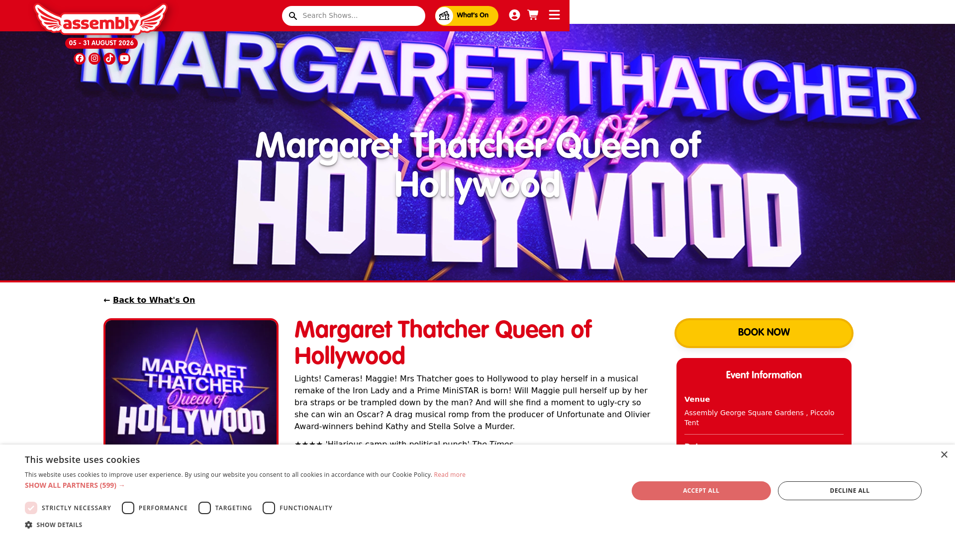website screenshot of https://thatcherqueen.com