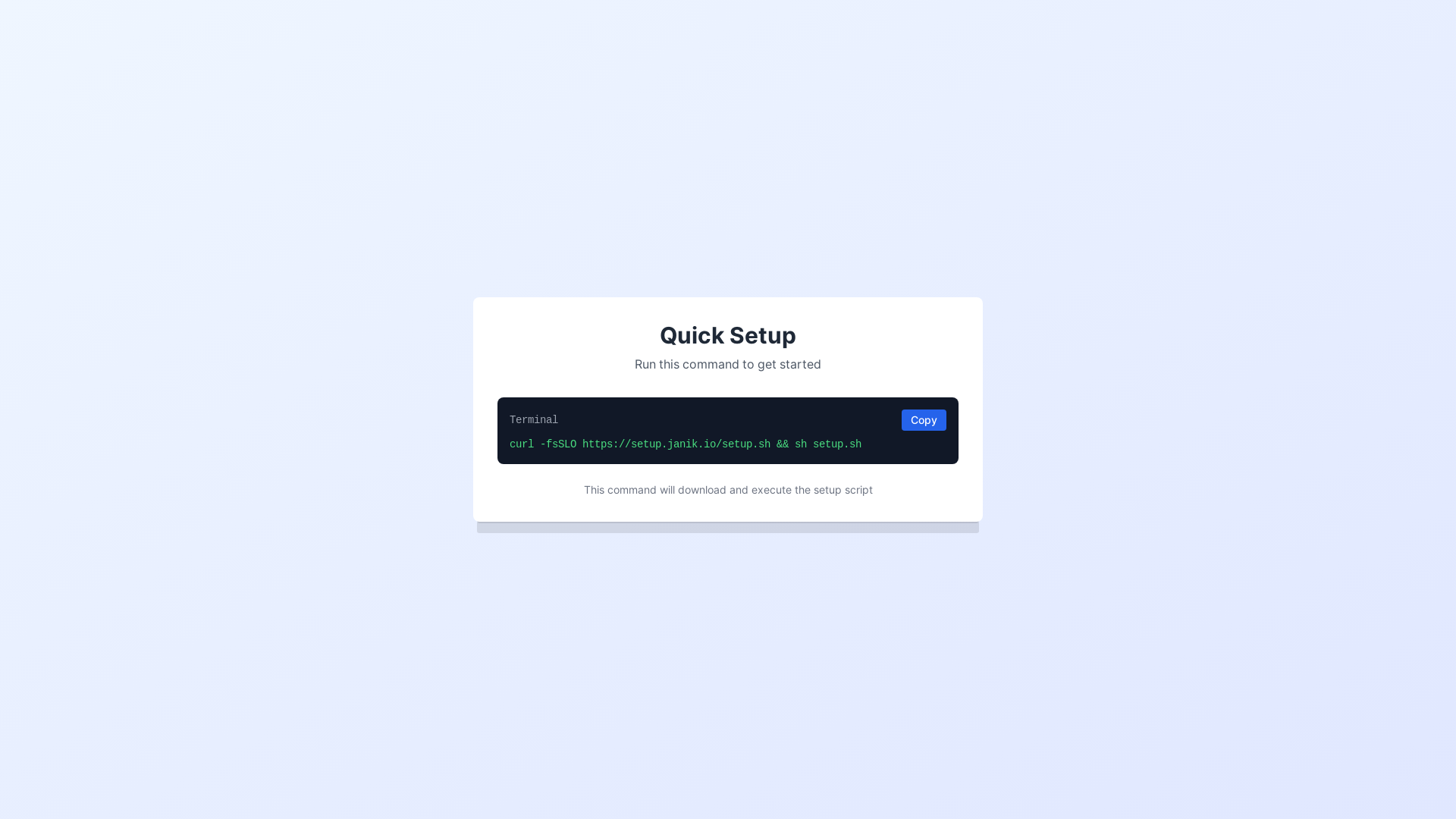website screenshot of https://setup-janik.pages.dev/