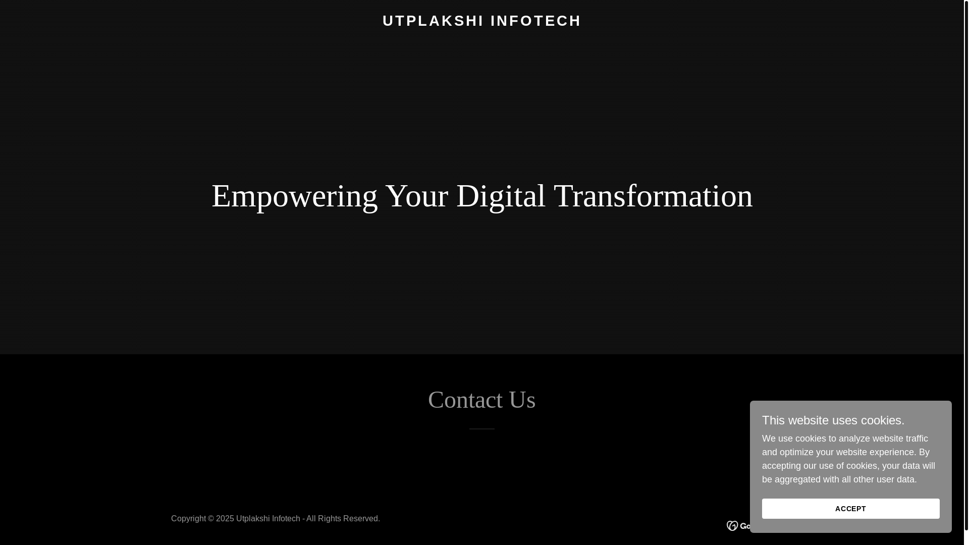 website screenshot of https://utplakshiinfotech.com/