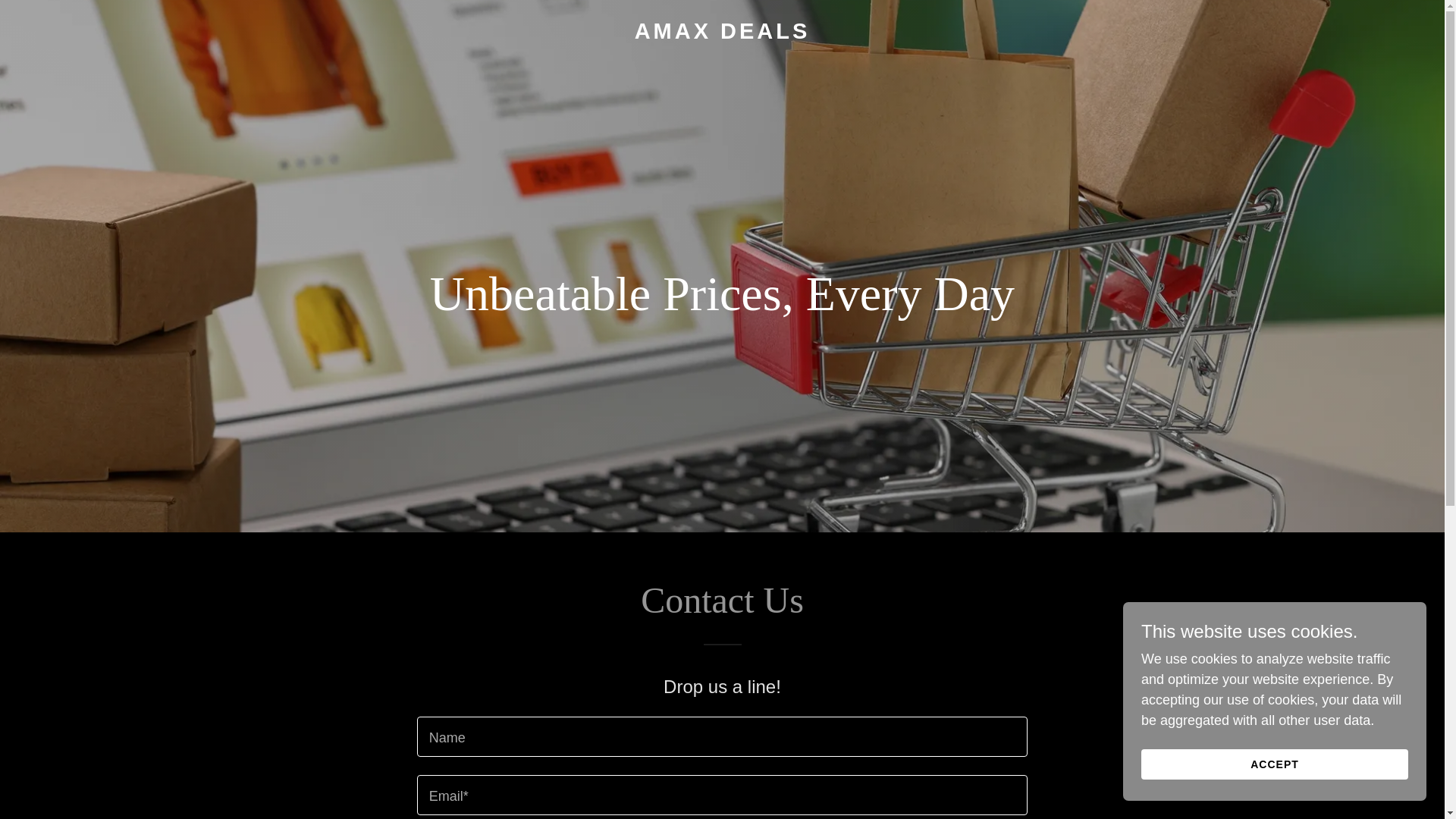 website screenshot of https://amaxdeals.ca/