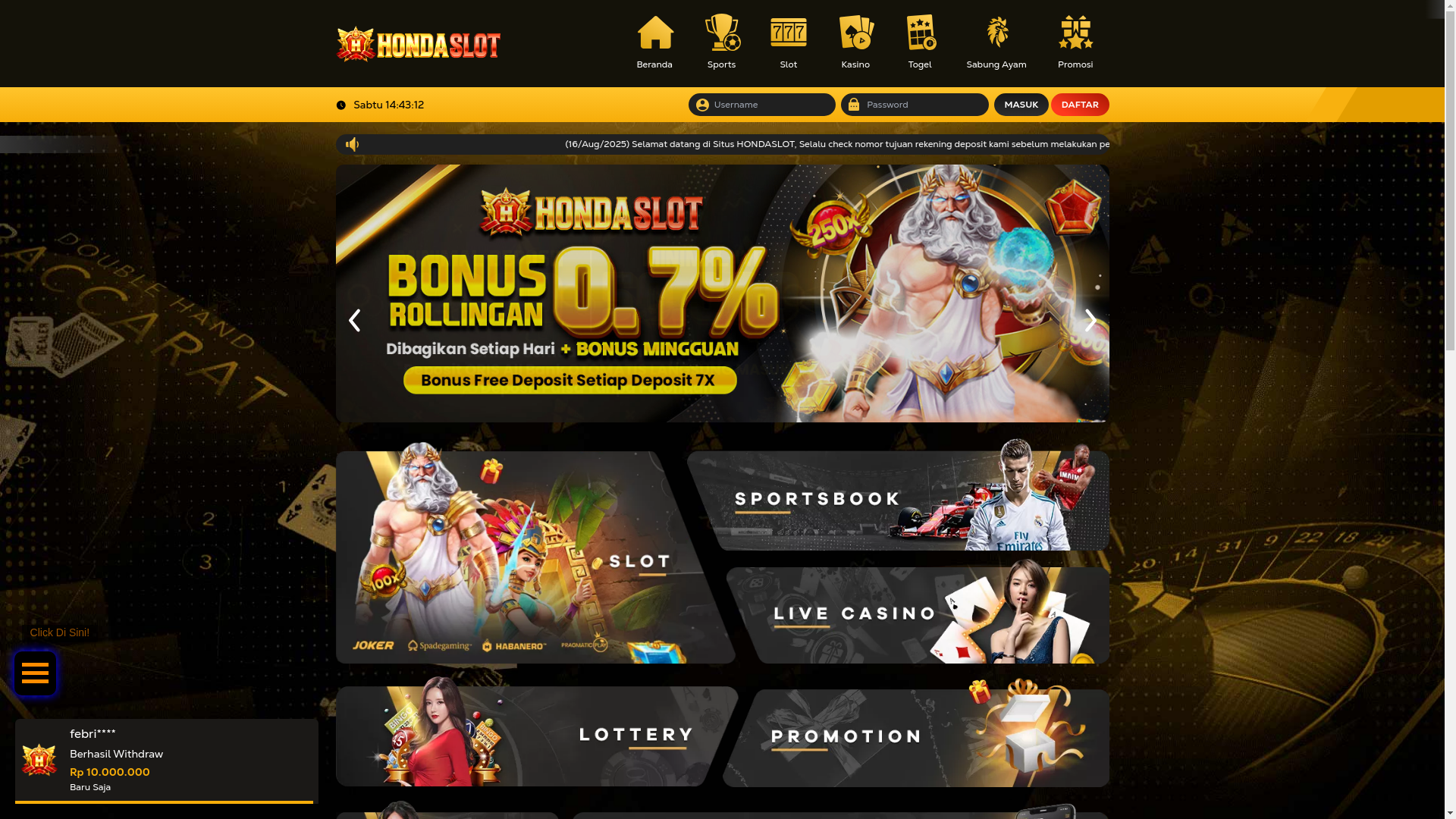 website screenshot of https://hondautama5.lol/