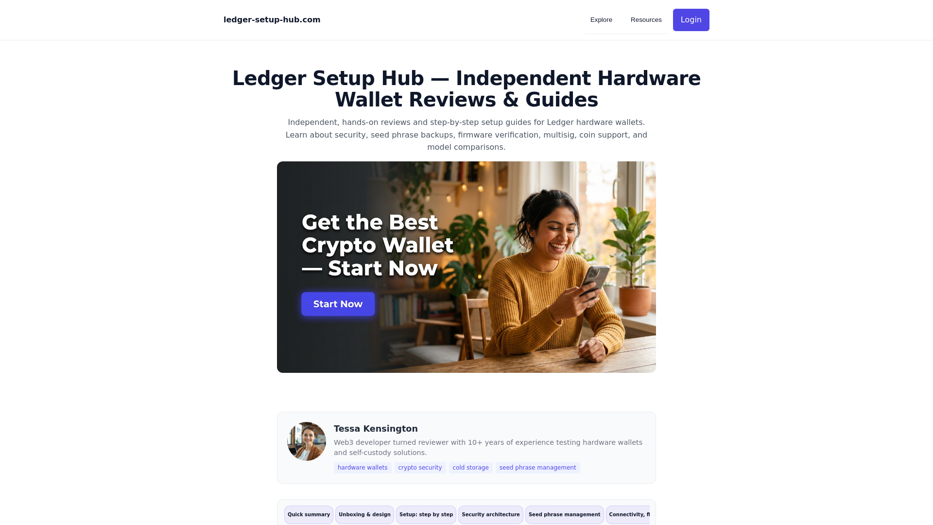 website screenshot of https://ledger-setup-hub.pages.dev/