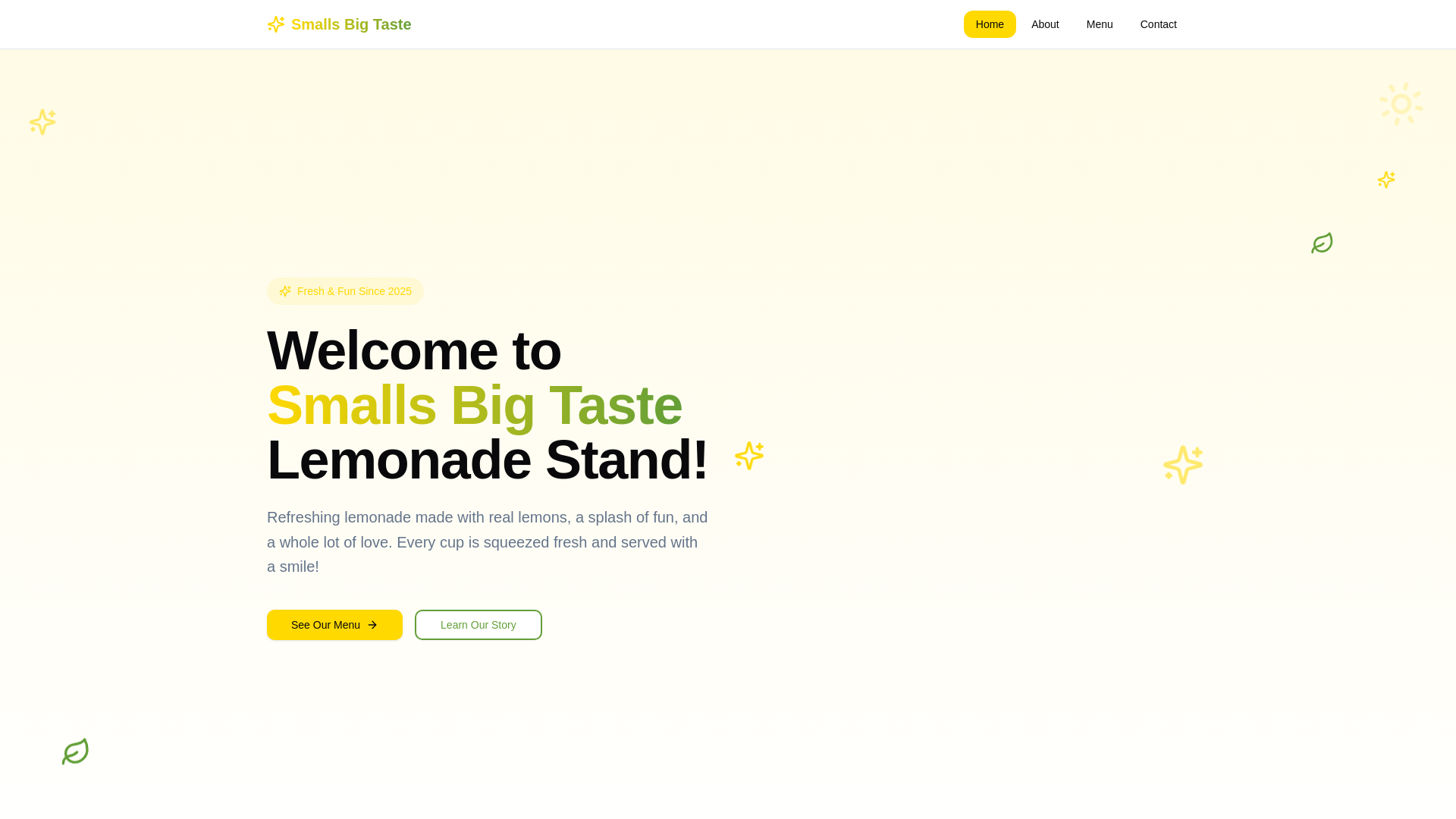 website screenshot of https://sbtlemonade.com/