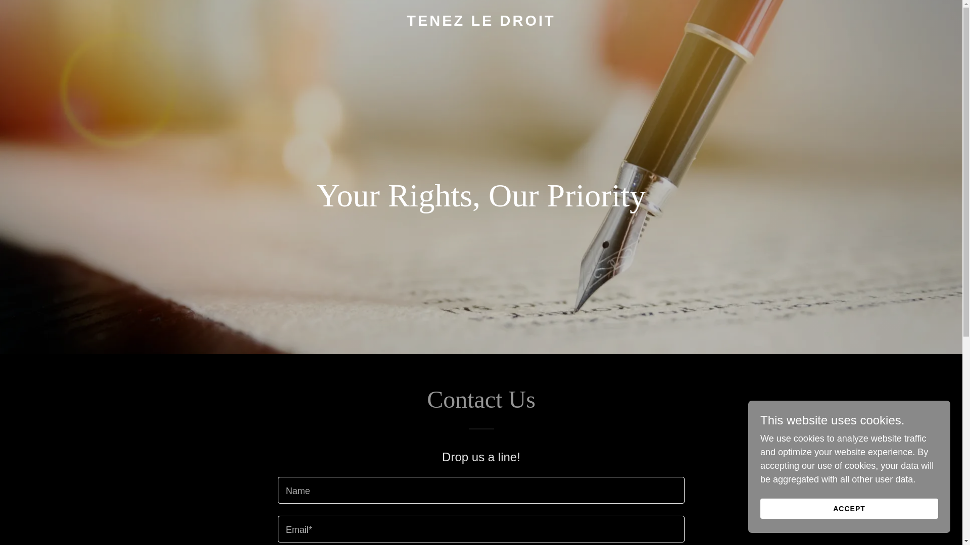 website screenshot of https://tenezledroit.com.au/