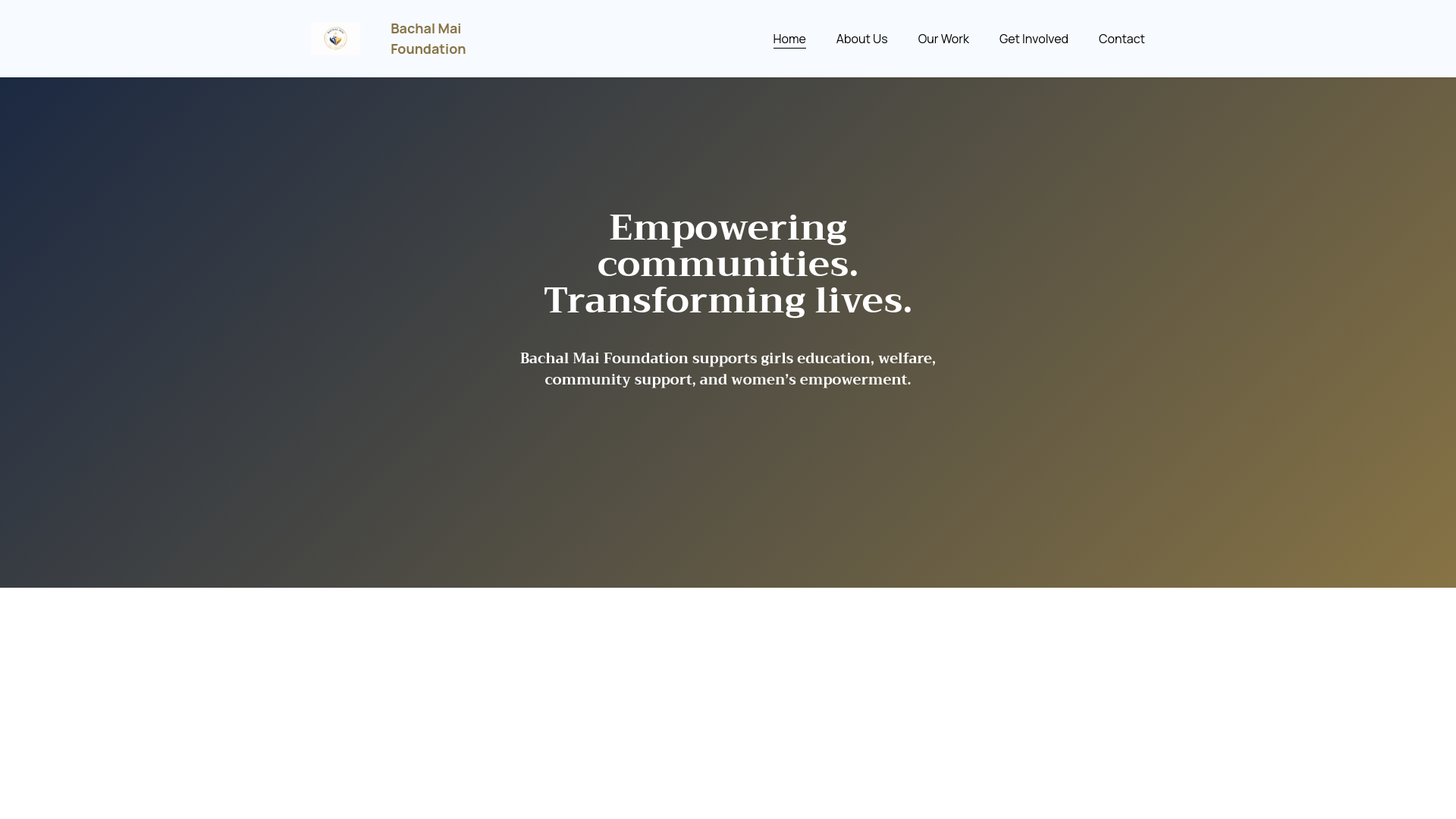 website screenshot of https://bachalmaifoundation.org/