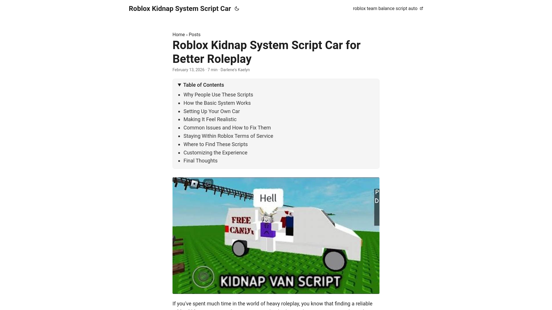 website screenshot of https://roblox-kidnap-system-script-car.pages.dev/