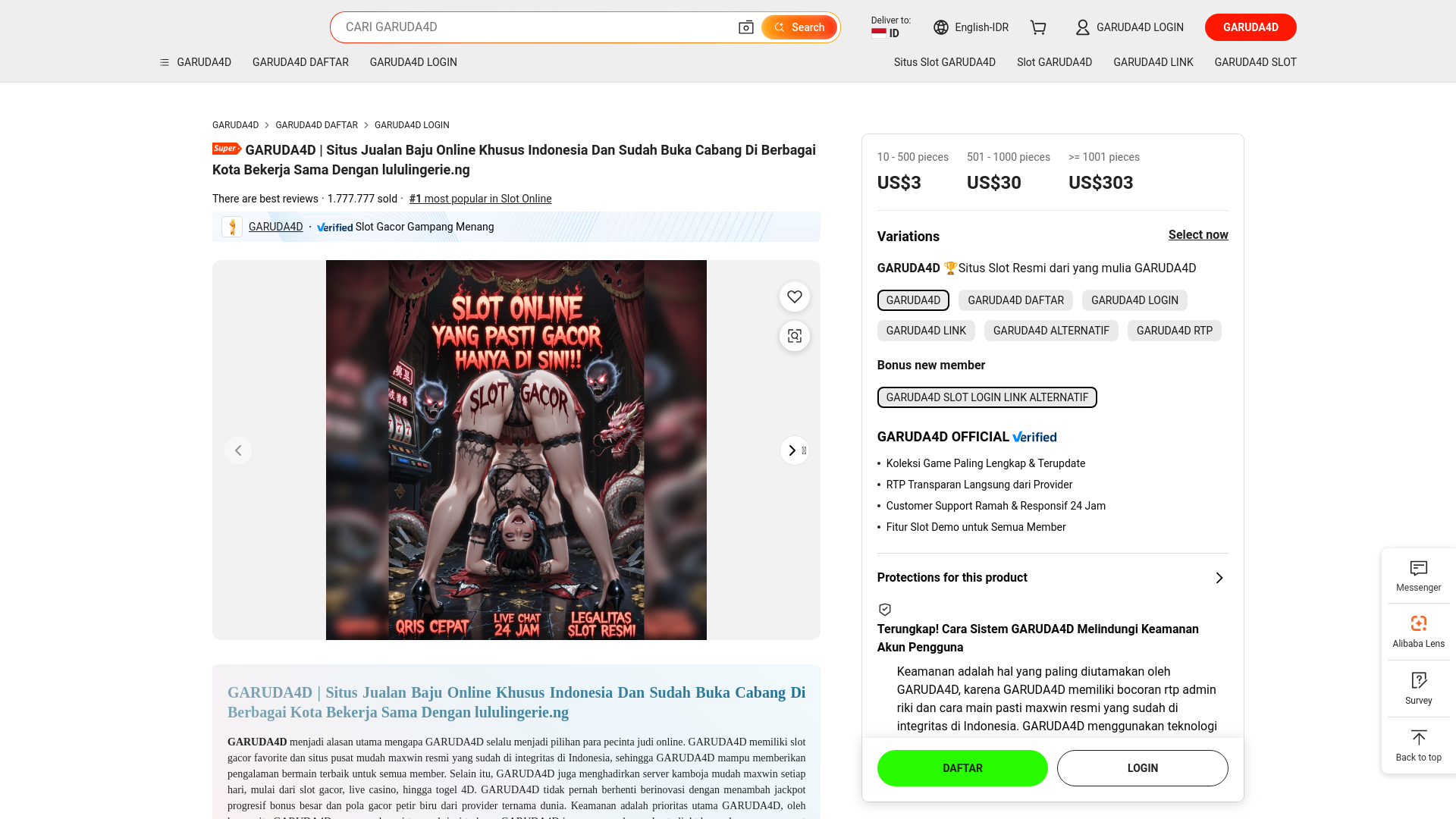 website screenshot of https://lululingerie-anjay-garuda4d.pages.dev/