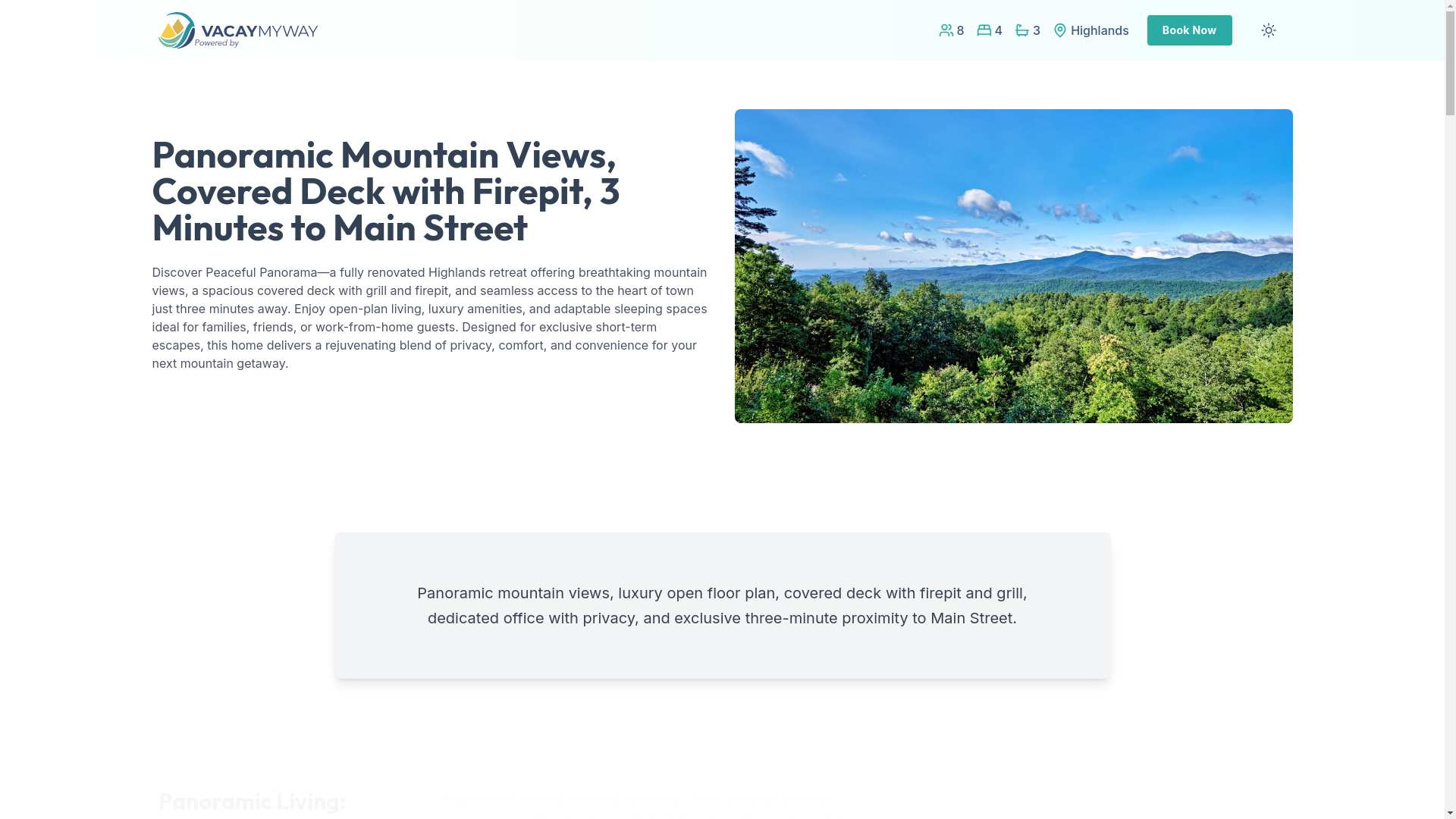 website screenshot of https://hikehighlands.camp/