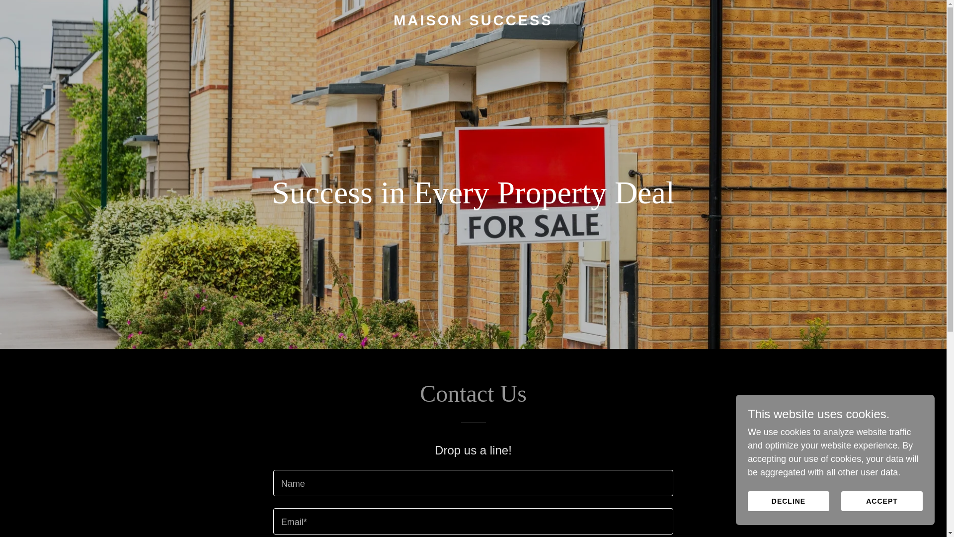 website screenshot of https://maisonsuccess.com/