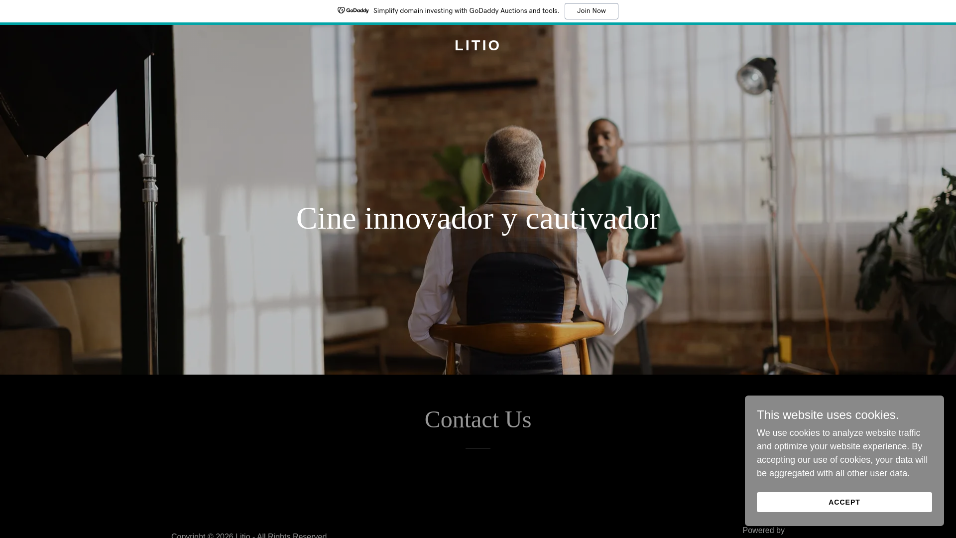 website screenshot of https://litio.mov/