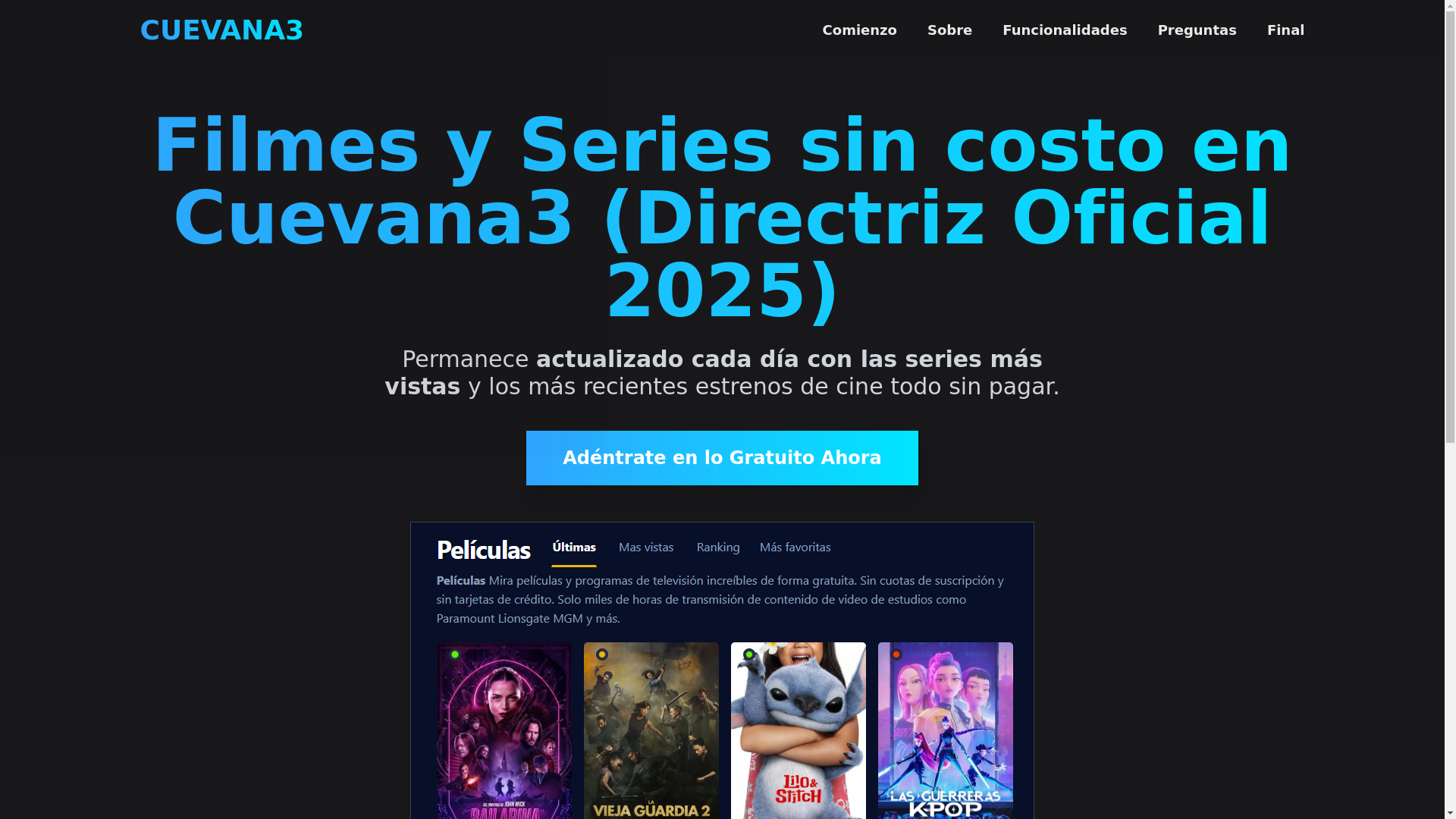 website screenshot of https://cuevana3-379e.pages.dev/